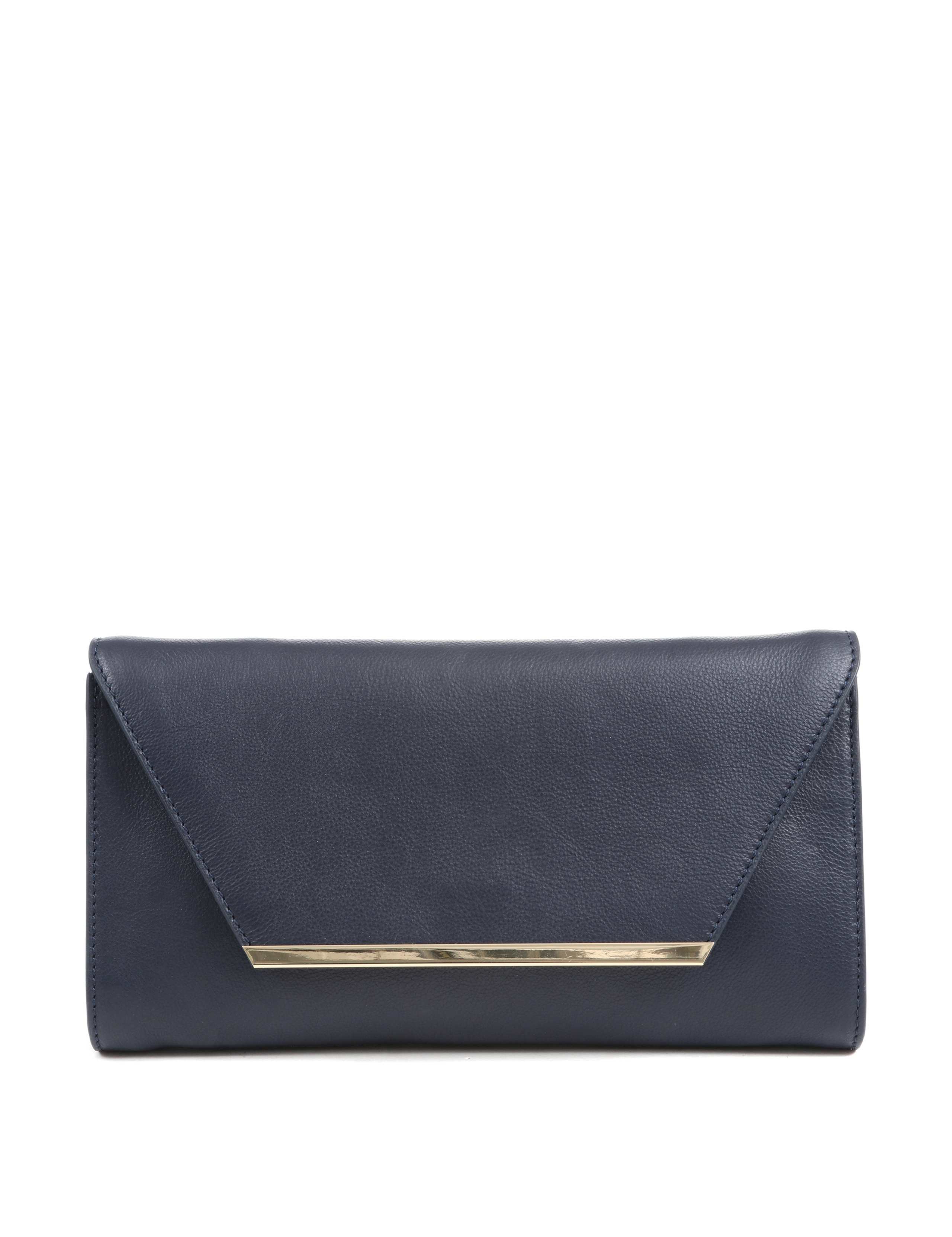 Leather Chain Strap Clutch Bag 3 of 4