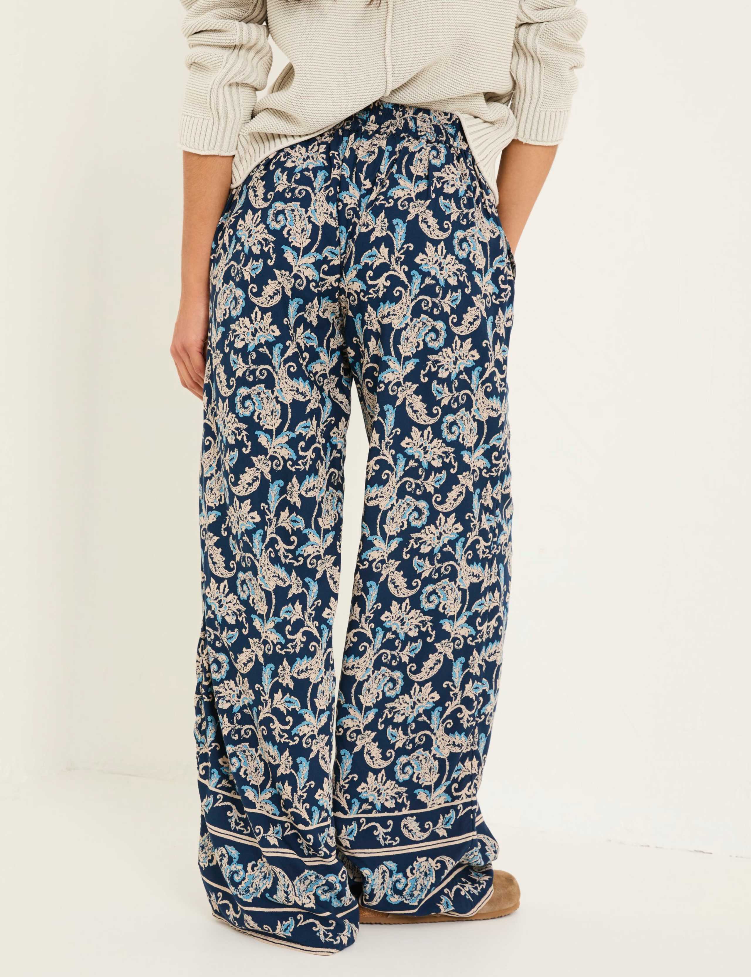 Paisley Elasticated Waist Wide Leg Trousers 3 of 8