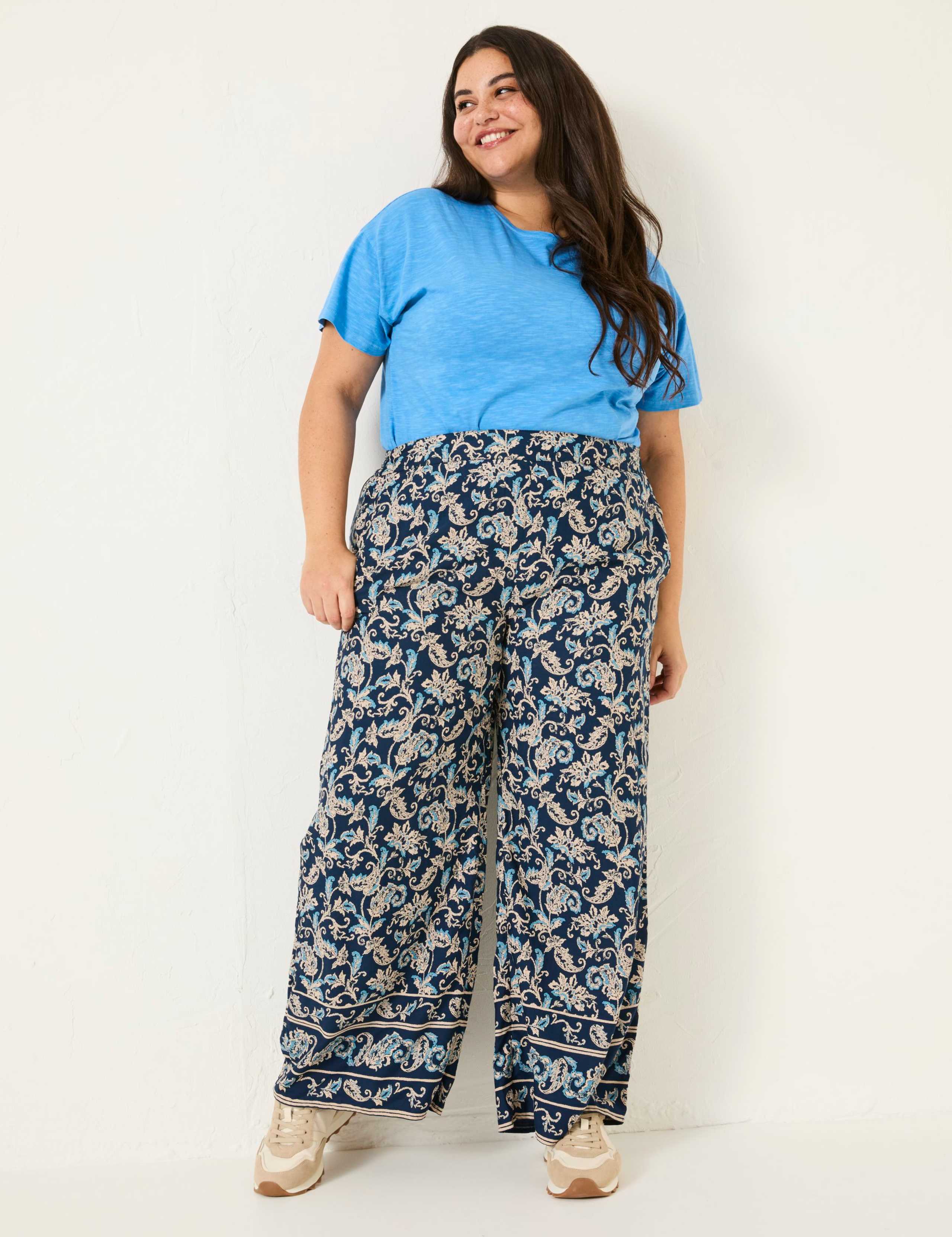Paisley Elasticated Waist Wide Leg Trousers 6 of 8
