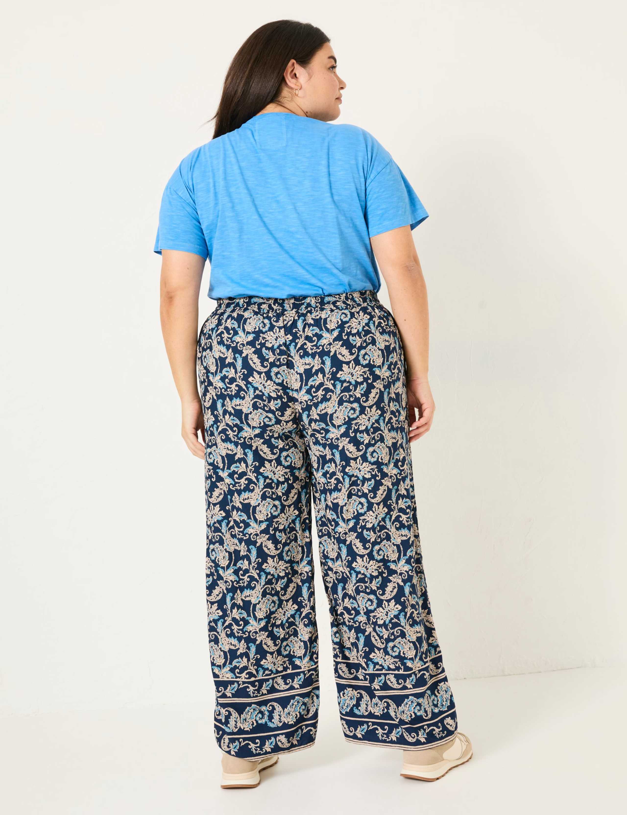 Paisley Elasticated Waist Wide Leg Trousers 7 of 8