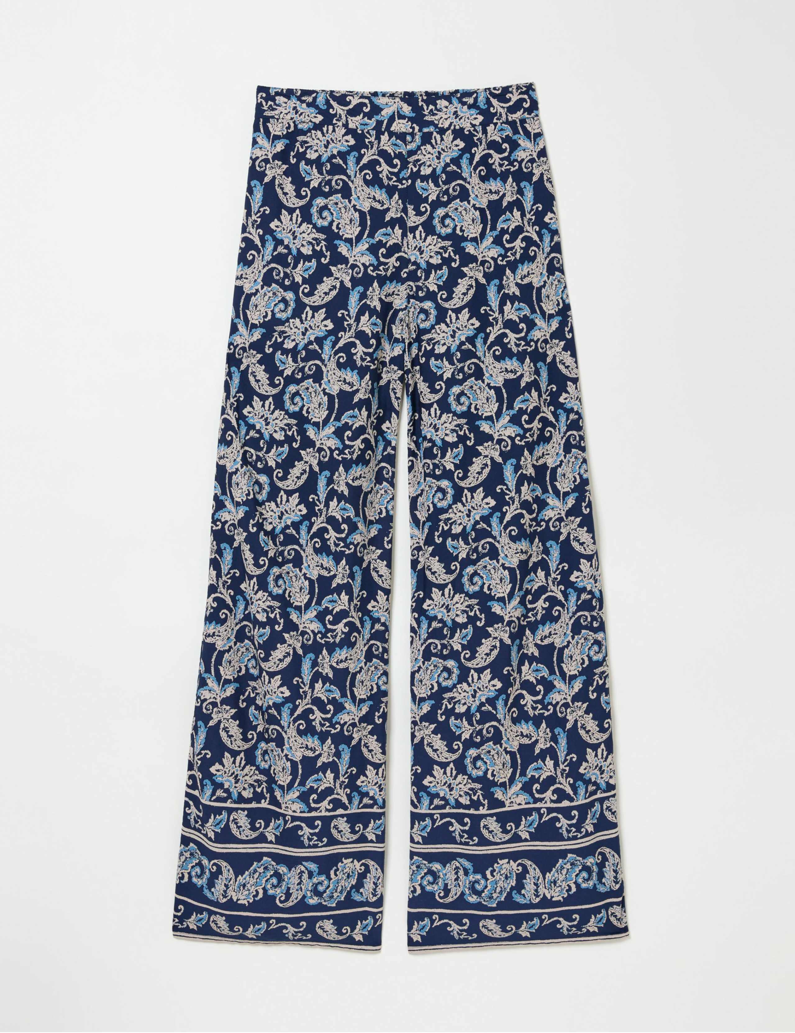 Paisley Elasticated Waist Wide Leg Trousers 2 of 8