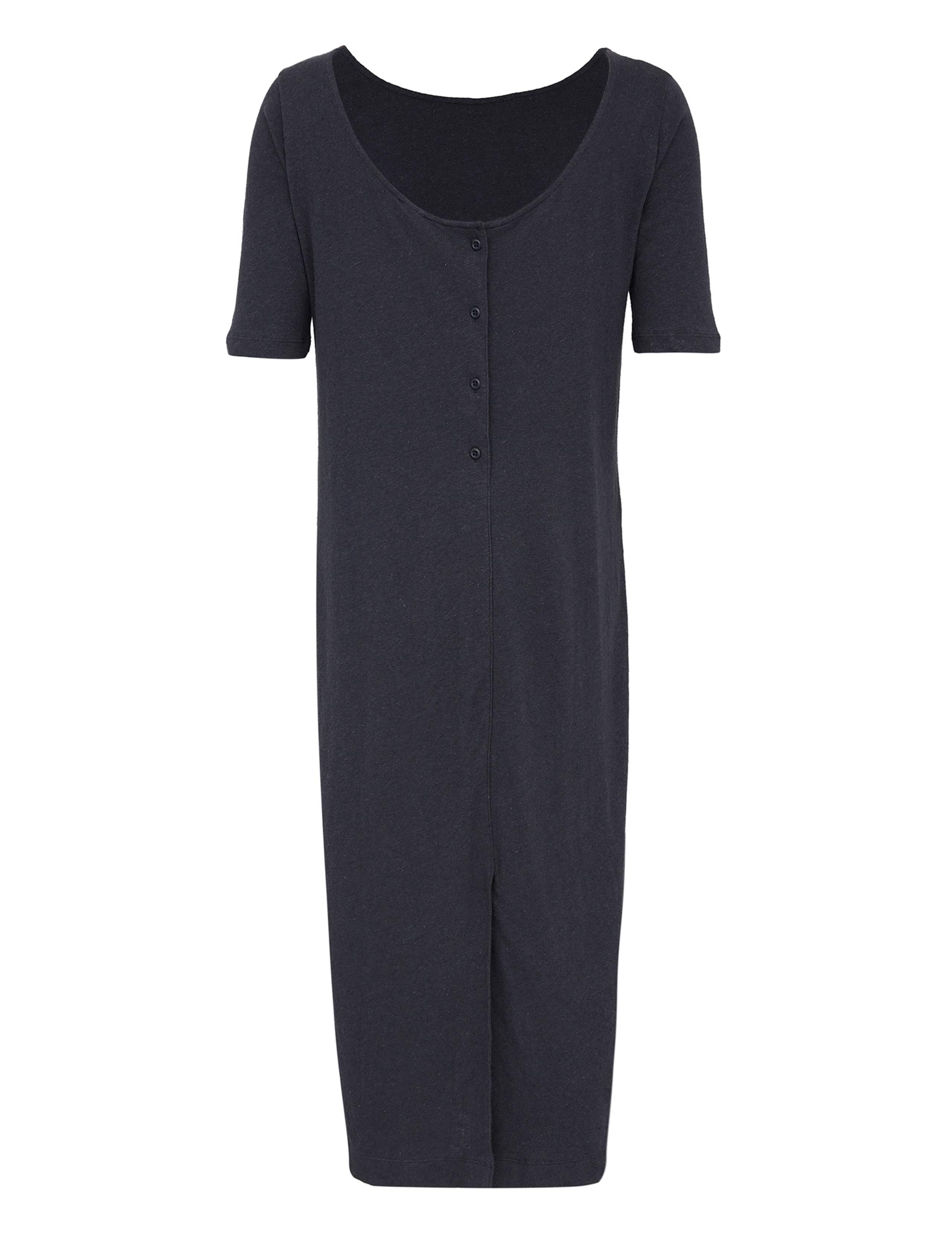 Linen Blend Midi Shift Dress 4 of 6