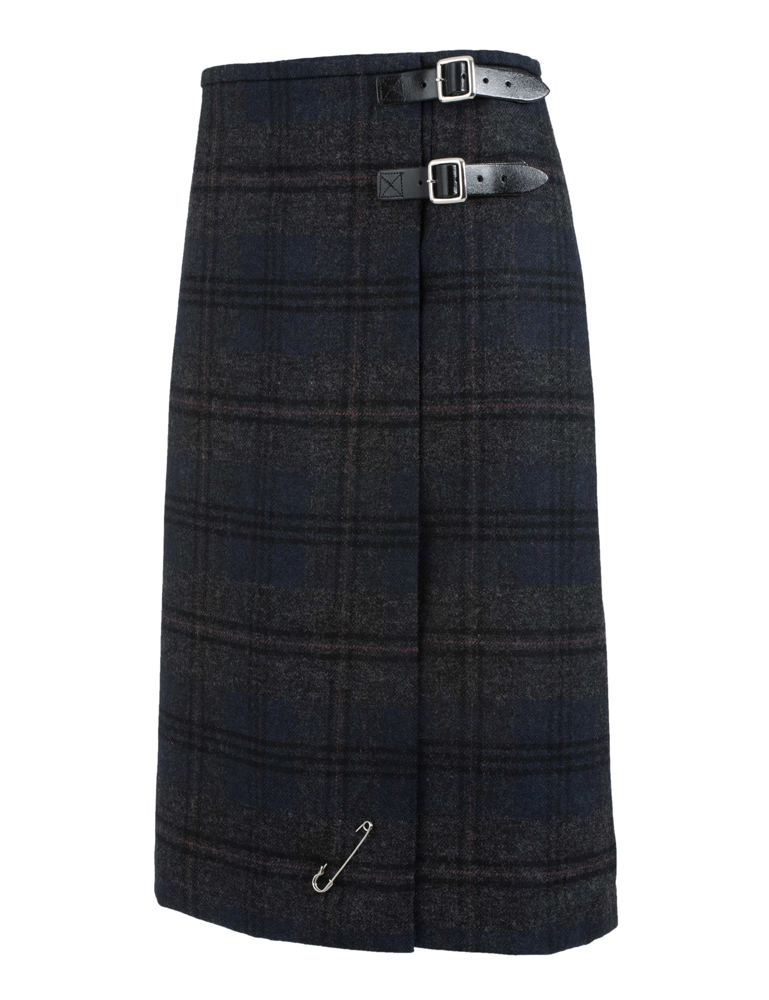 Pure Wool Checked Midi Pencil Skirt 5 of 7