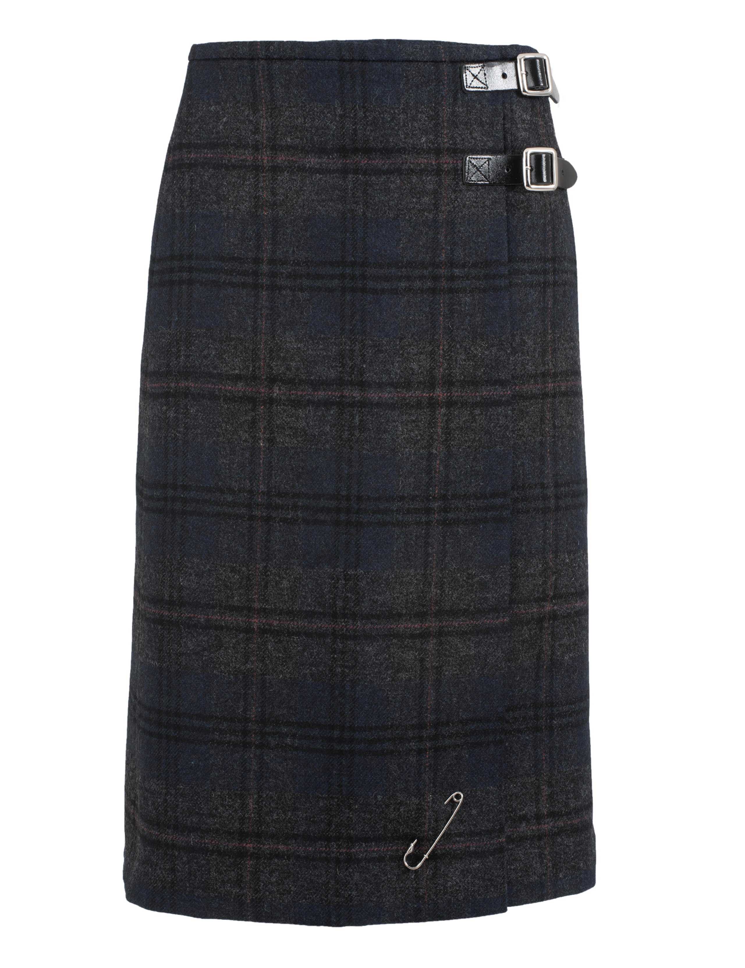 Pure Wool Checked Midi Pencil Skirt 2 of 7
