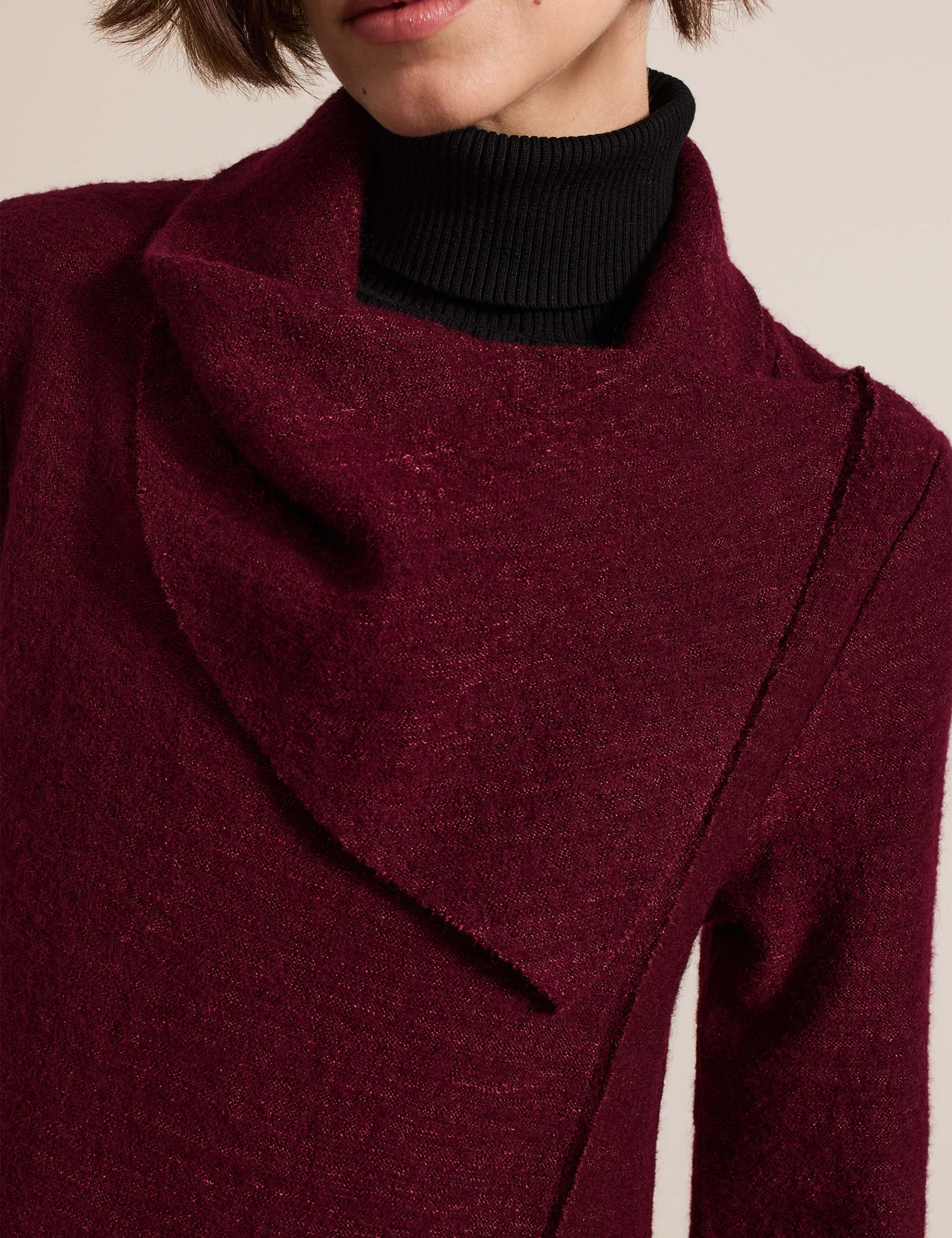Wool Blend Shawl Collar Coatigan 6 of 9