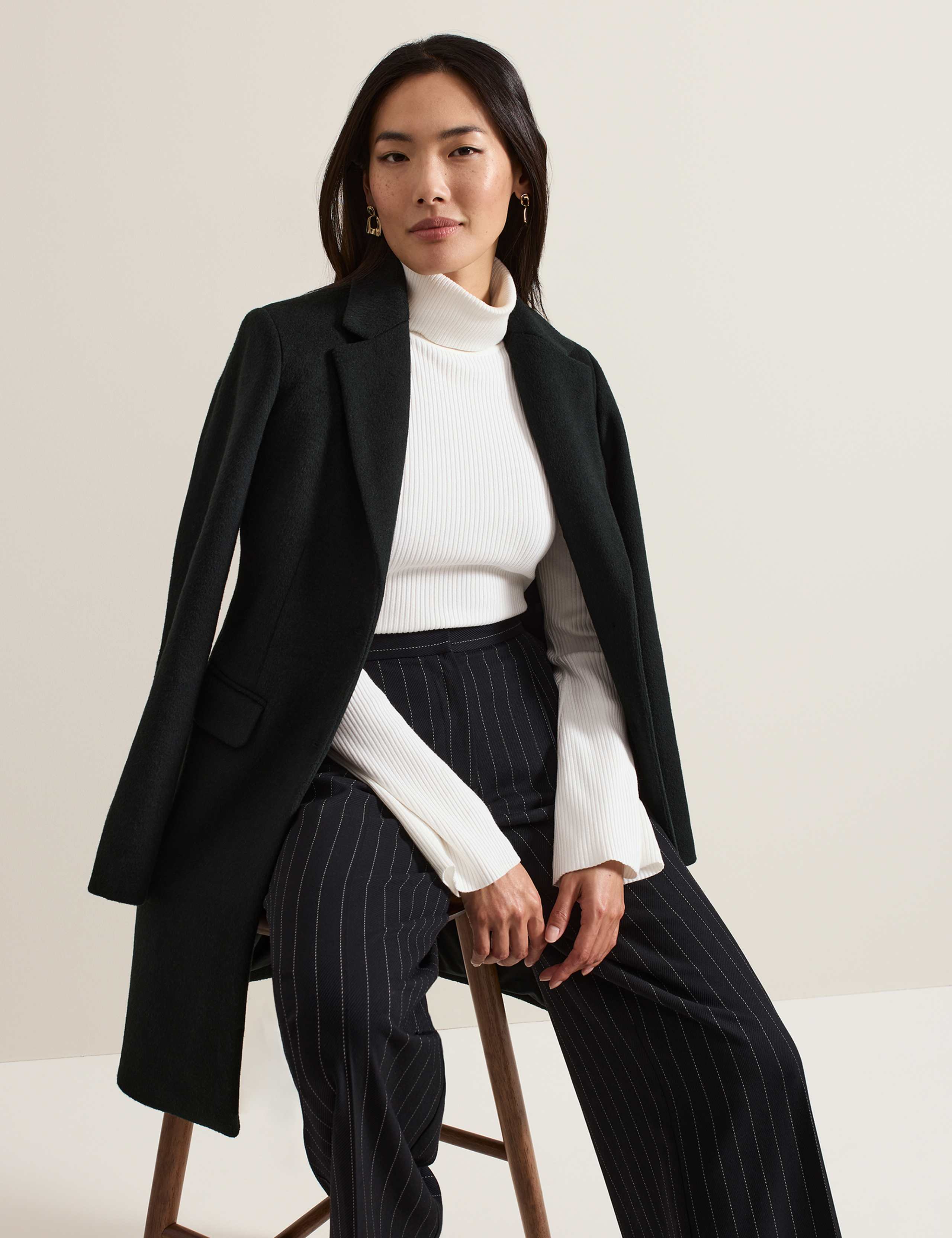 Wool Rich Single Breasted Tailored Coat 5 of 11