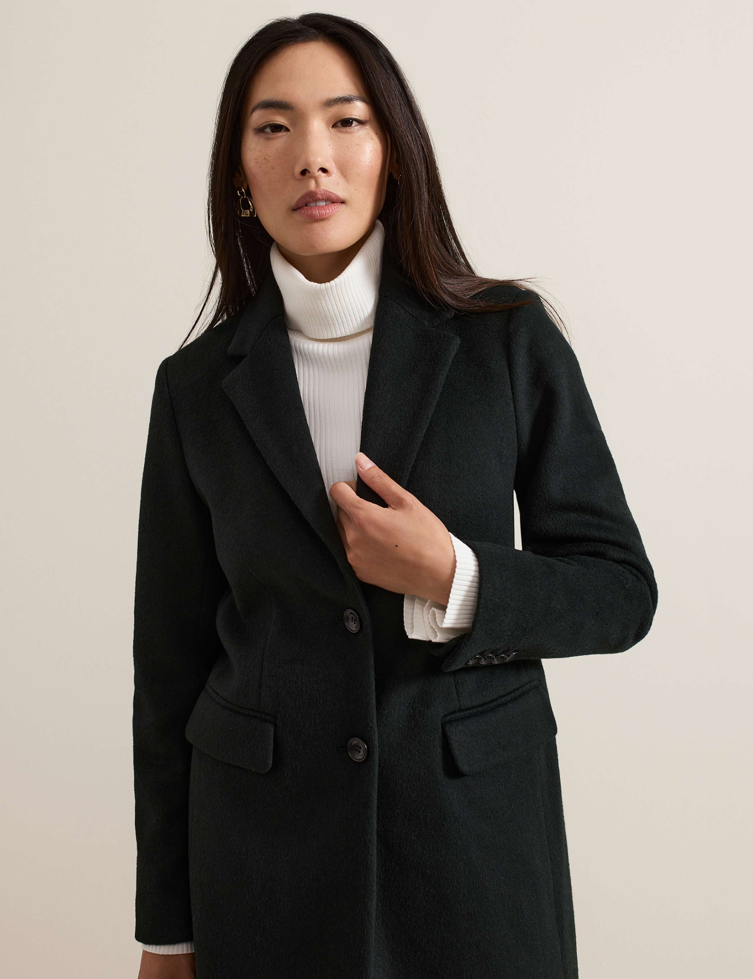 Wool Rich Single Breasted Tailored Coat 9 of 11