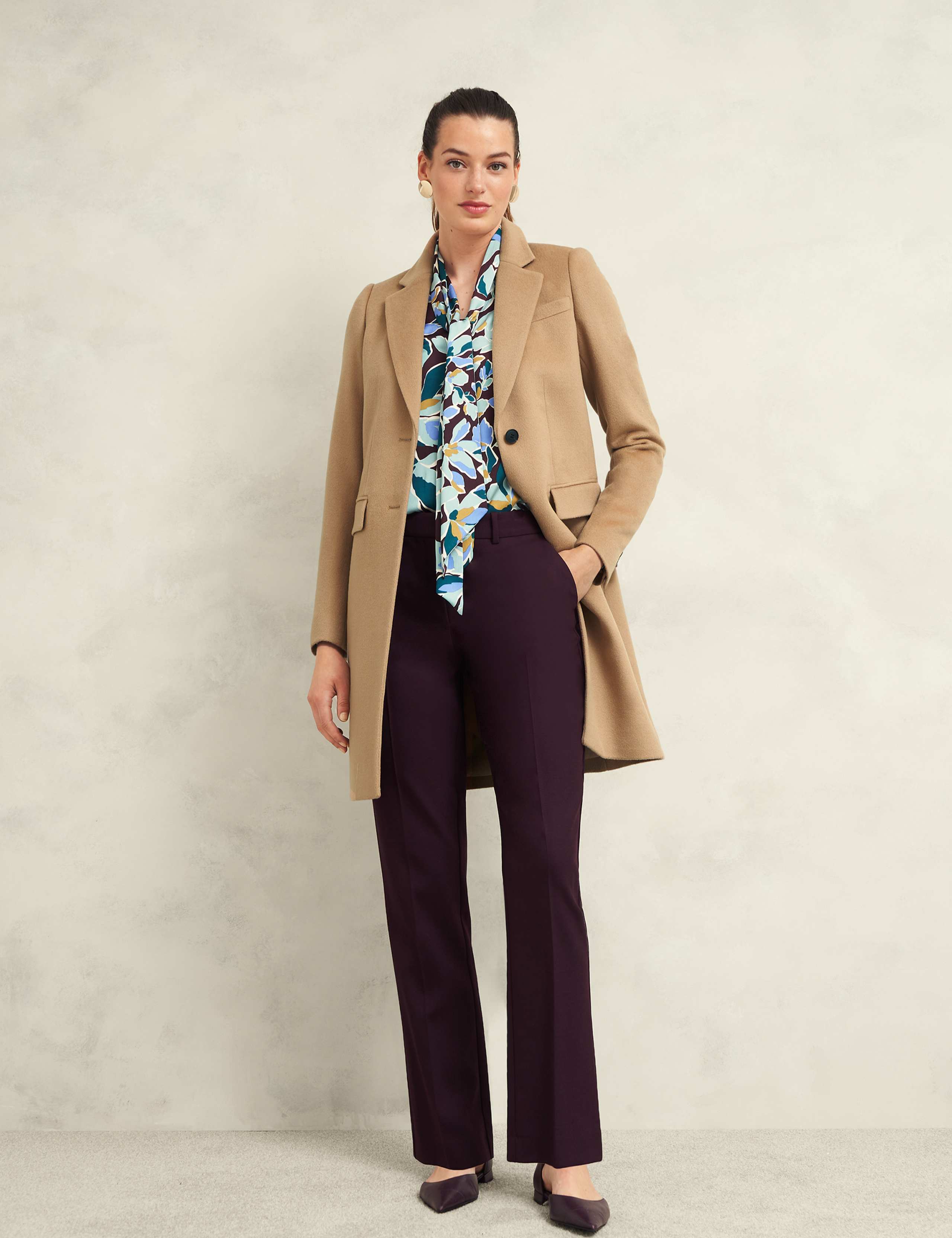 Pure Wool Longline Trench Style Coat 1 of 9