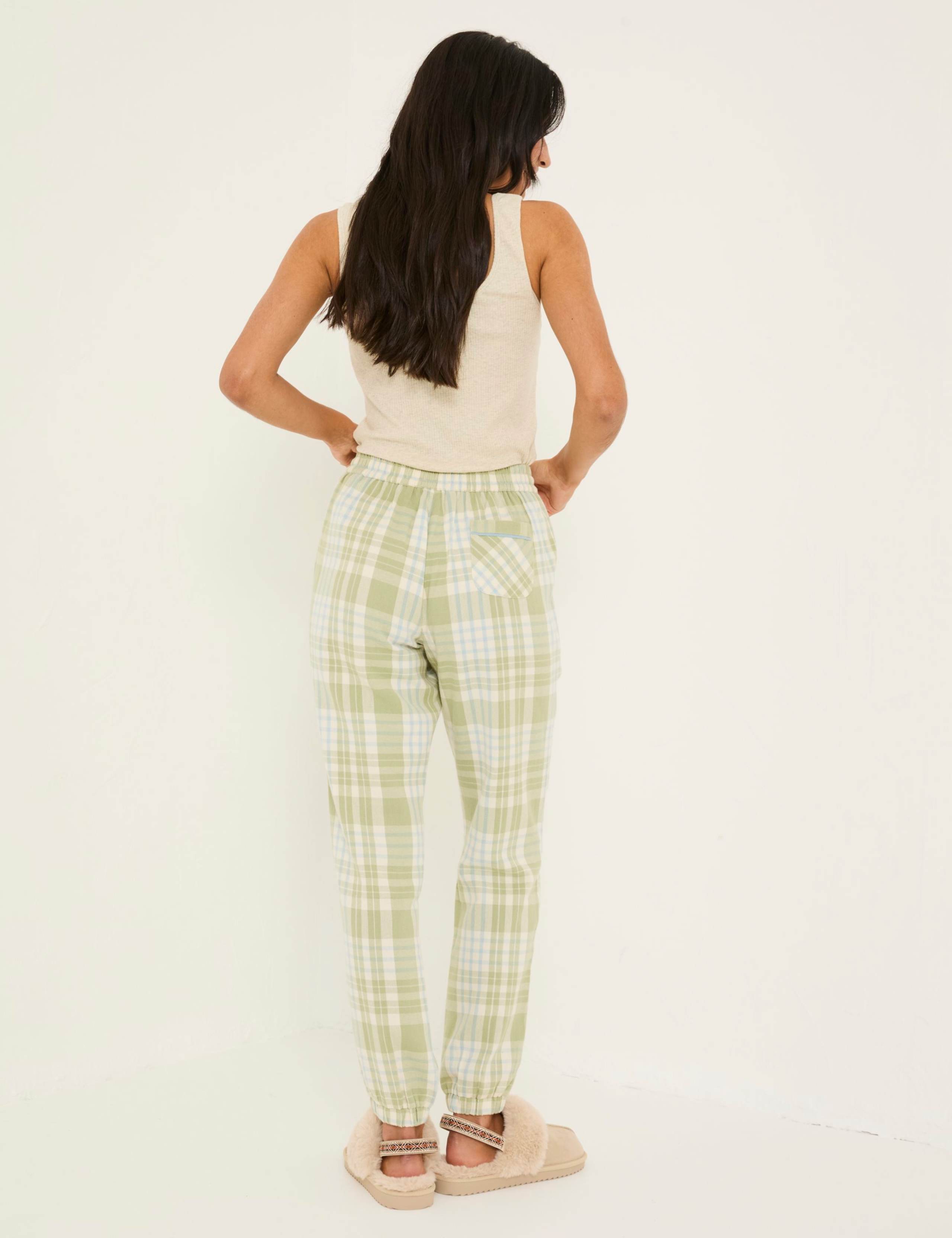 Pure Cotton Checked Pyjama Bottoms 3 of 6