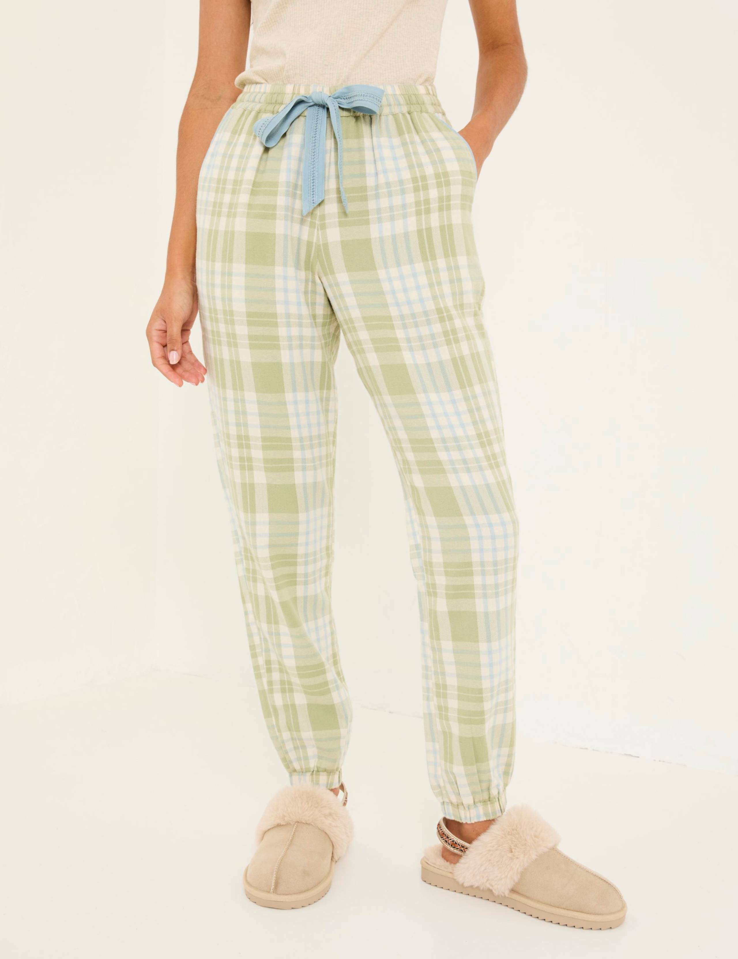 Pure Cotton Checked Pyjama Bottoms 4 of 6