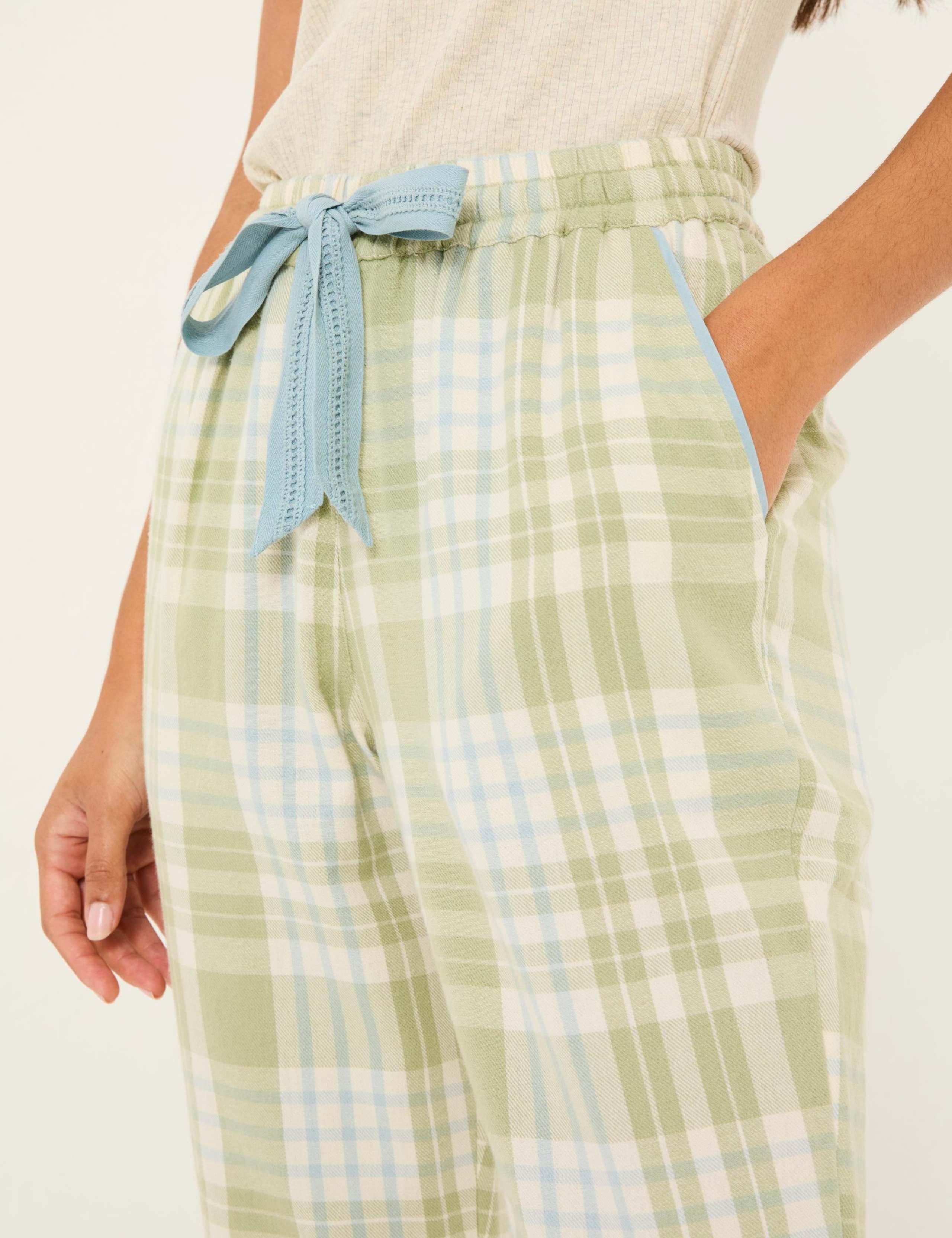 Pure Cotton Checked Pyjama Bottoms 6 of 6
