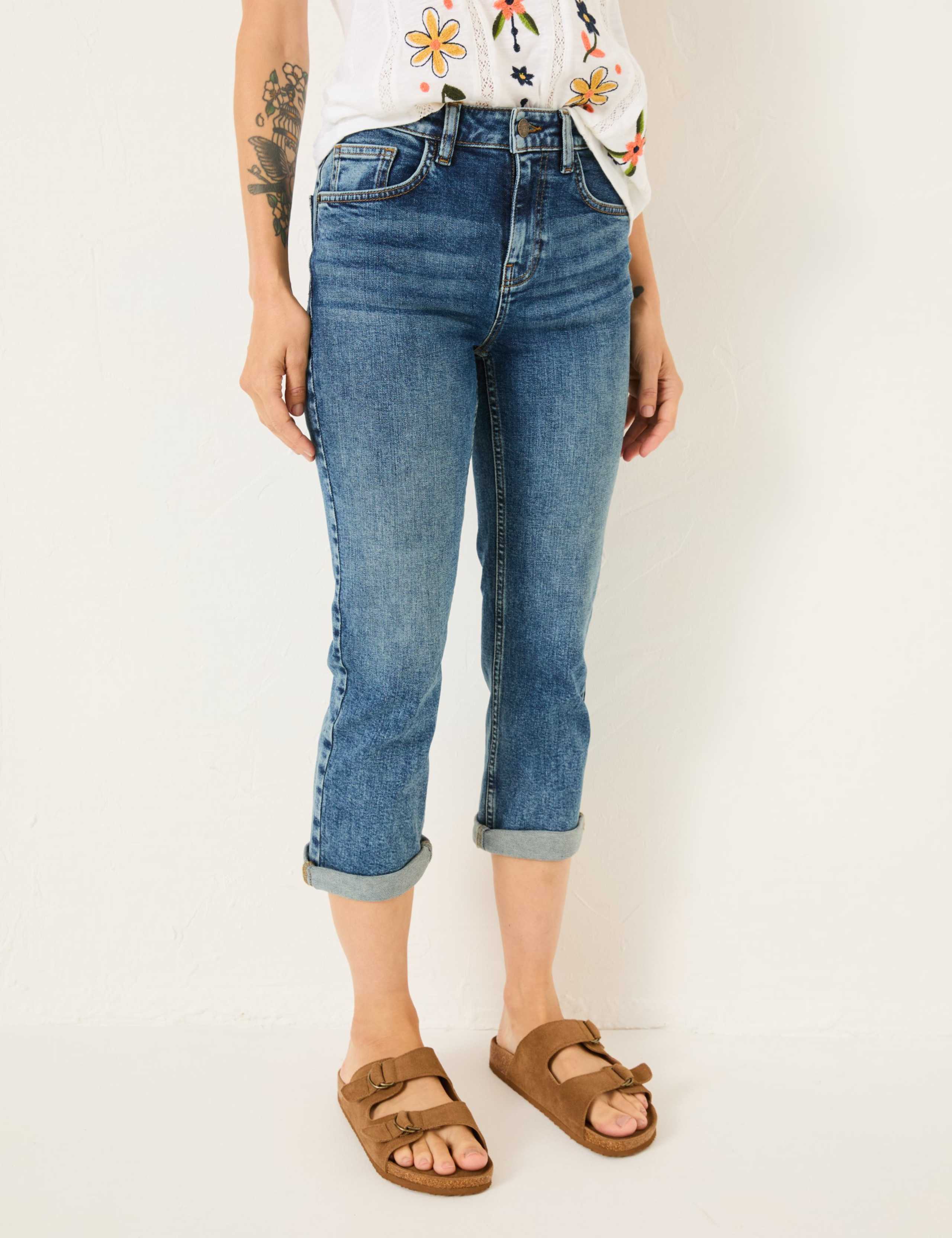 Slim Fit Turn Up Cropped Jeans 4 of 6