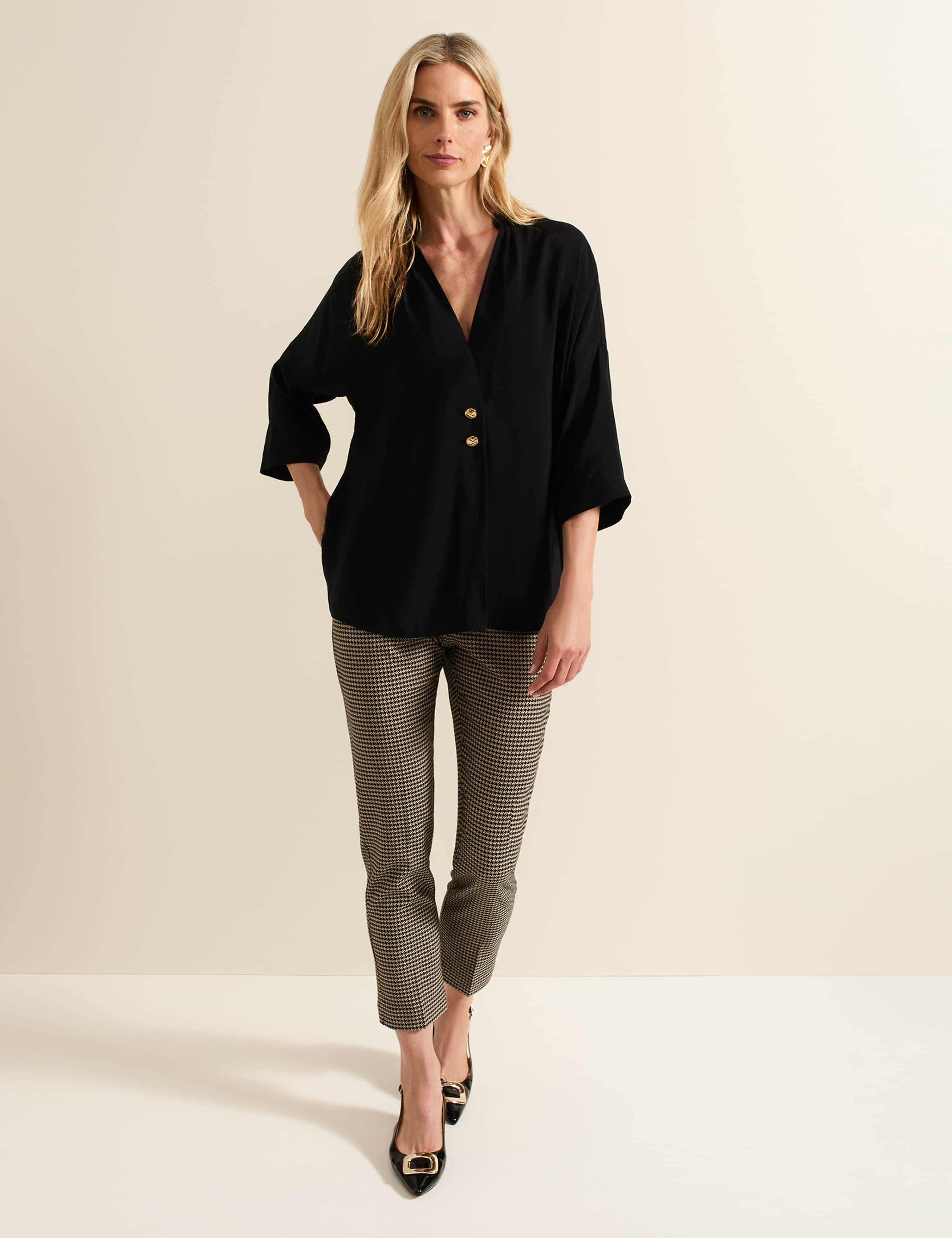 V-Neck Button Detail Shirt 4 of 7