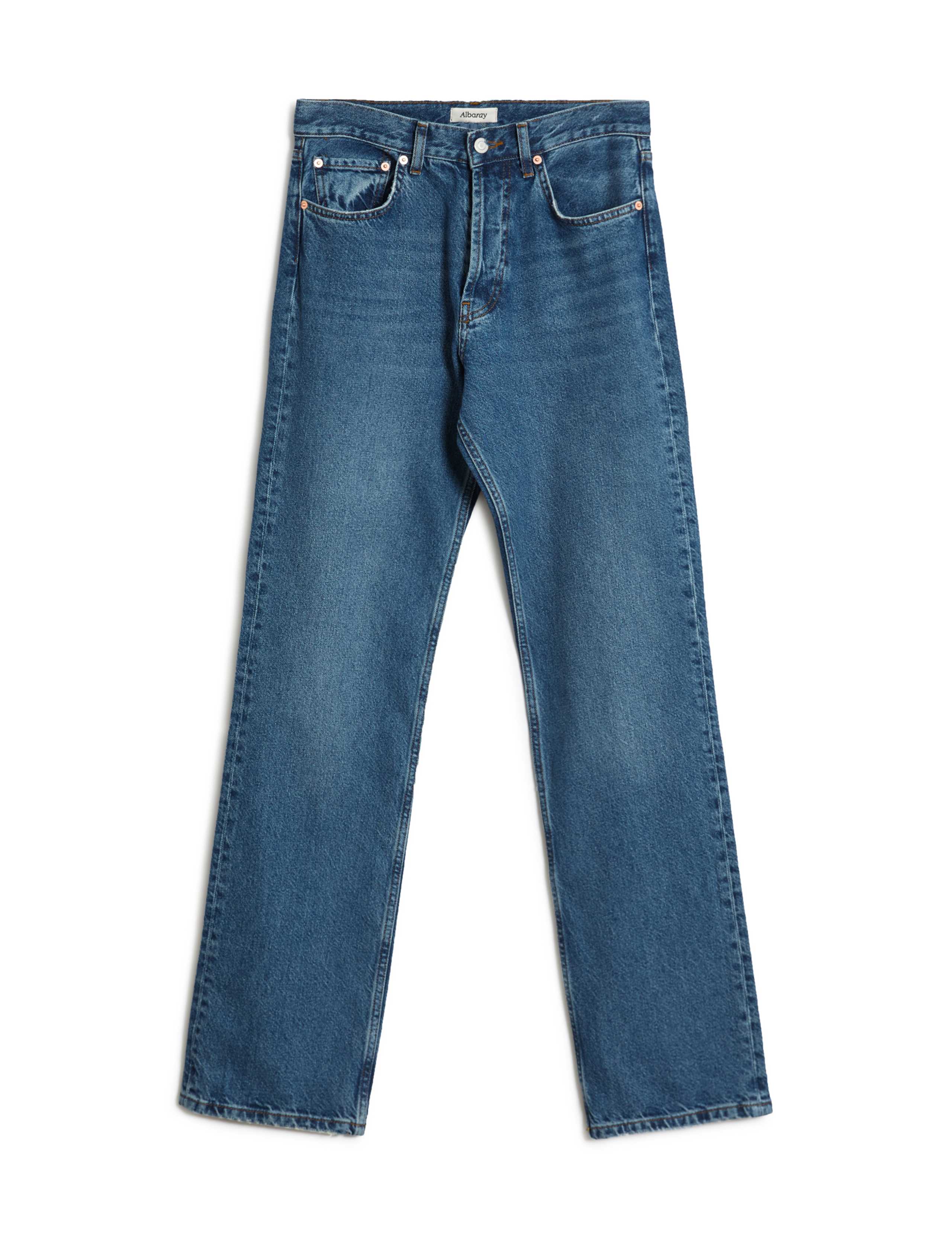 Mid Rise Straight Leg Jeans 2 of 4
