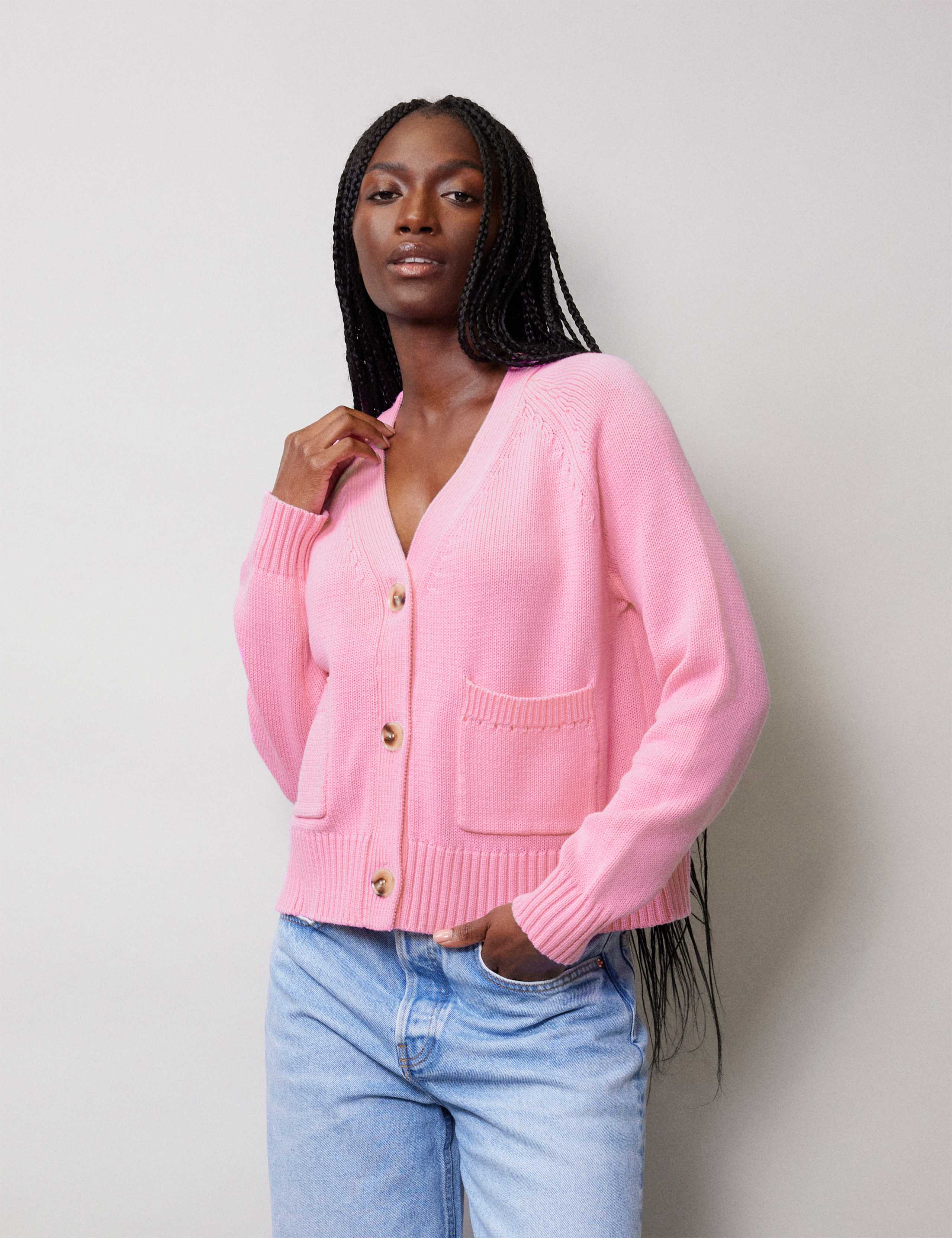 Pure Cotton Button Front Cardigan 1 of 3