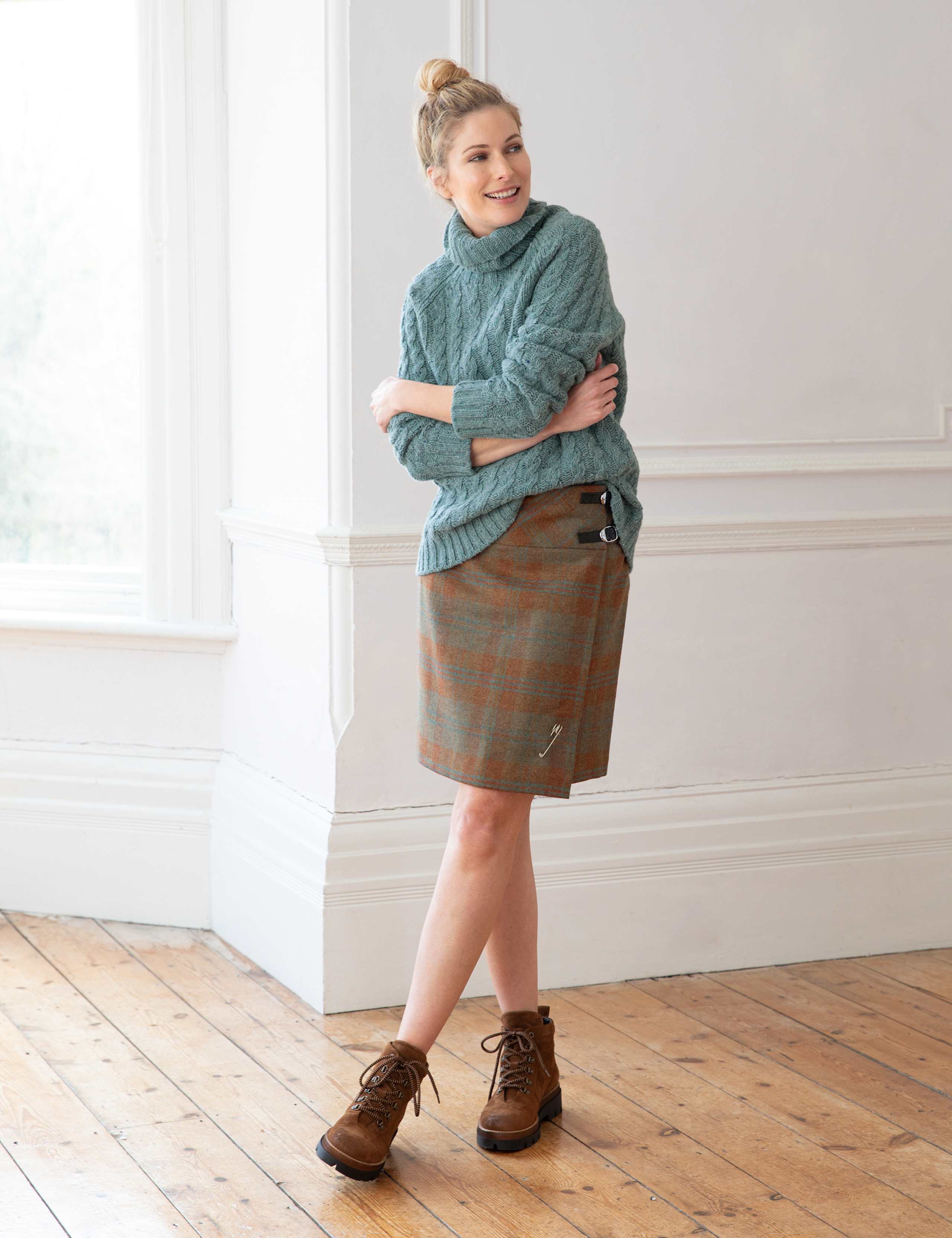 Pure Wool Cable Knit Roll Neck Jumper 8 of 8