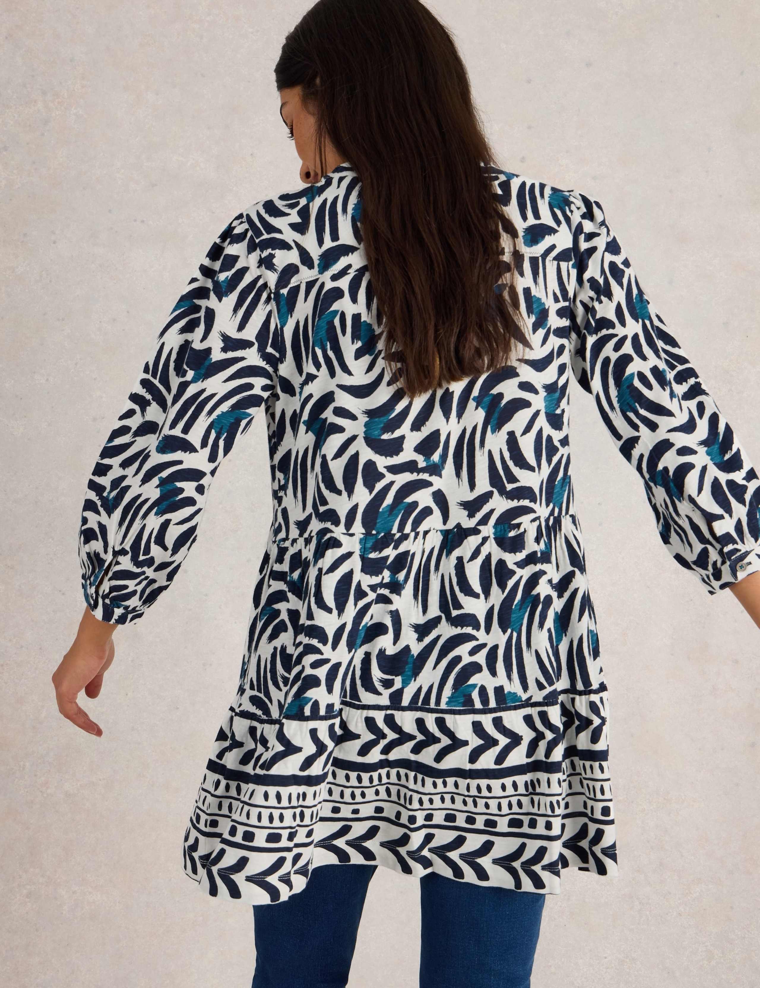 Pure Cotton Printed V-Neck Tunic 4 of 6