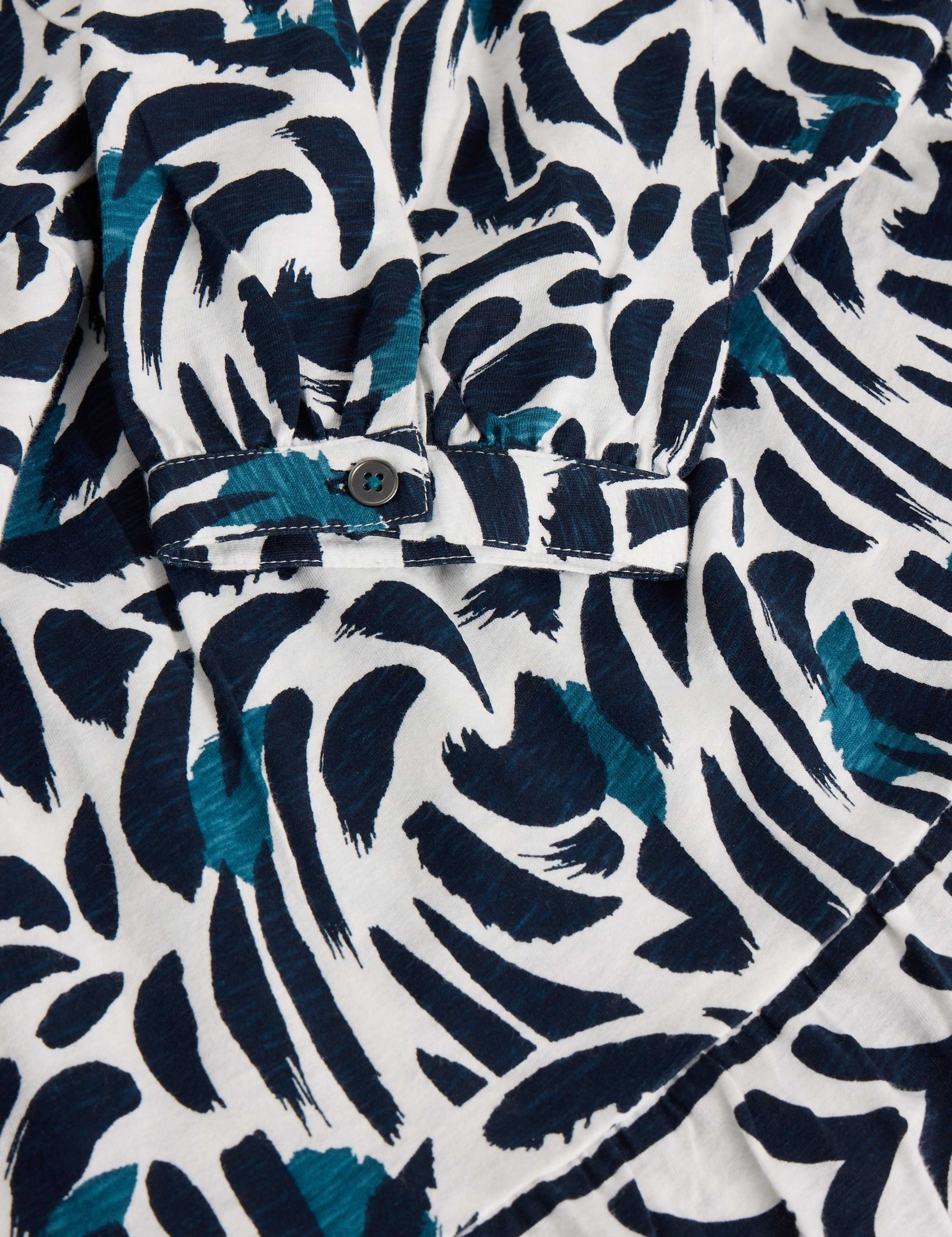 Pure Cotton Printed V-Neck Tunic 6 of 6