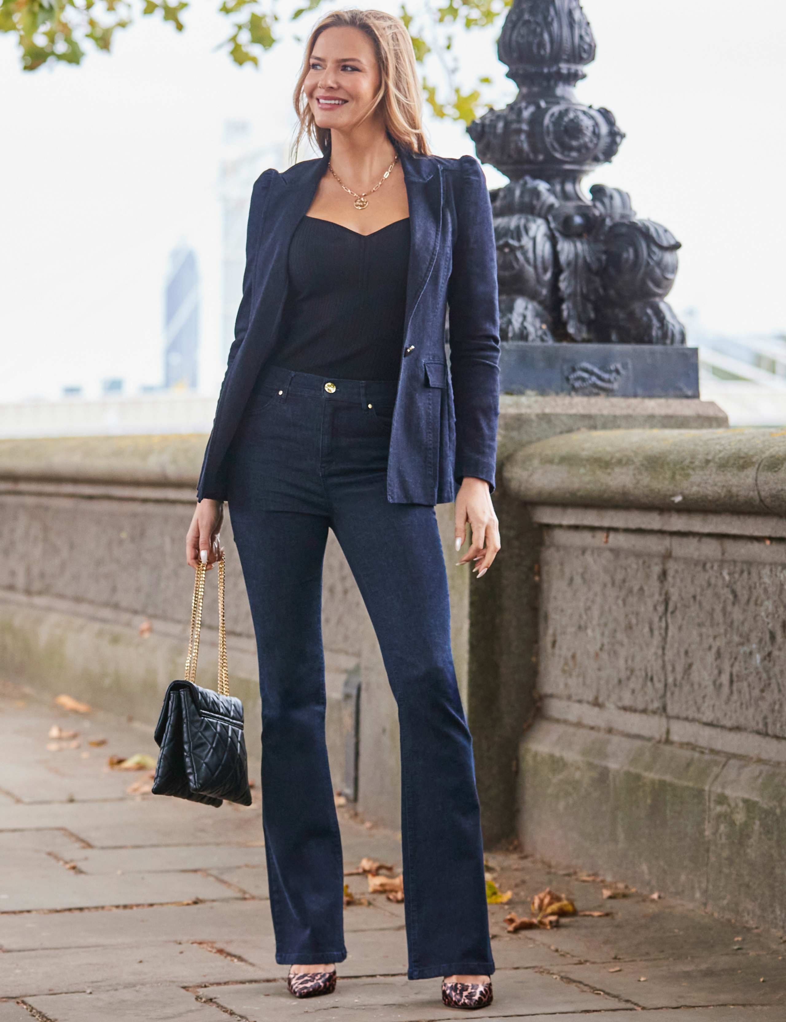 Denim Tailored Single Breasted Blazer 2 of 4