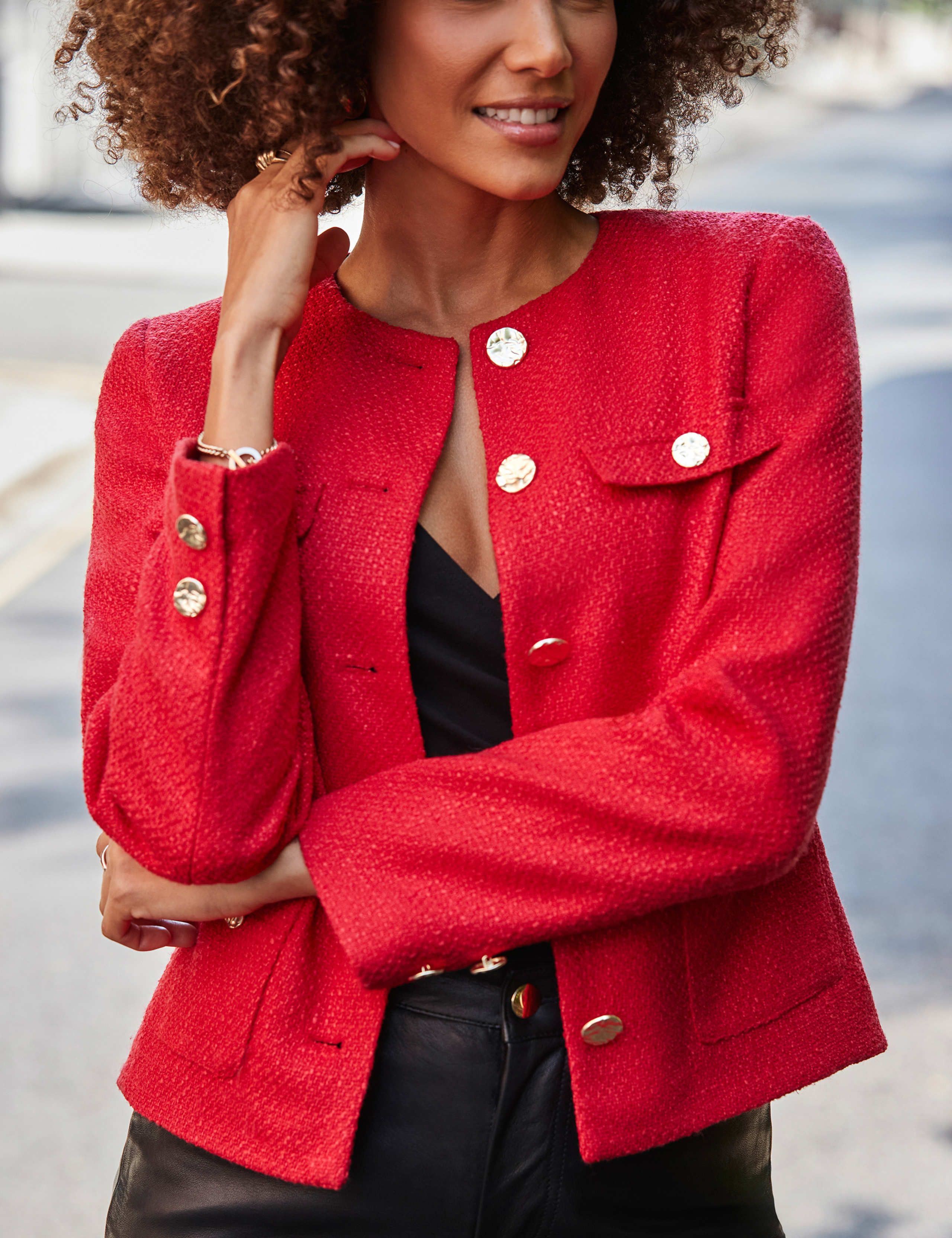 Boucle Collarless Jacket 5 of 6