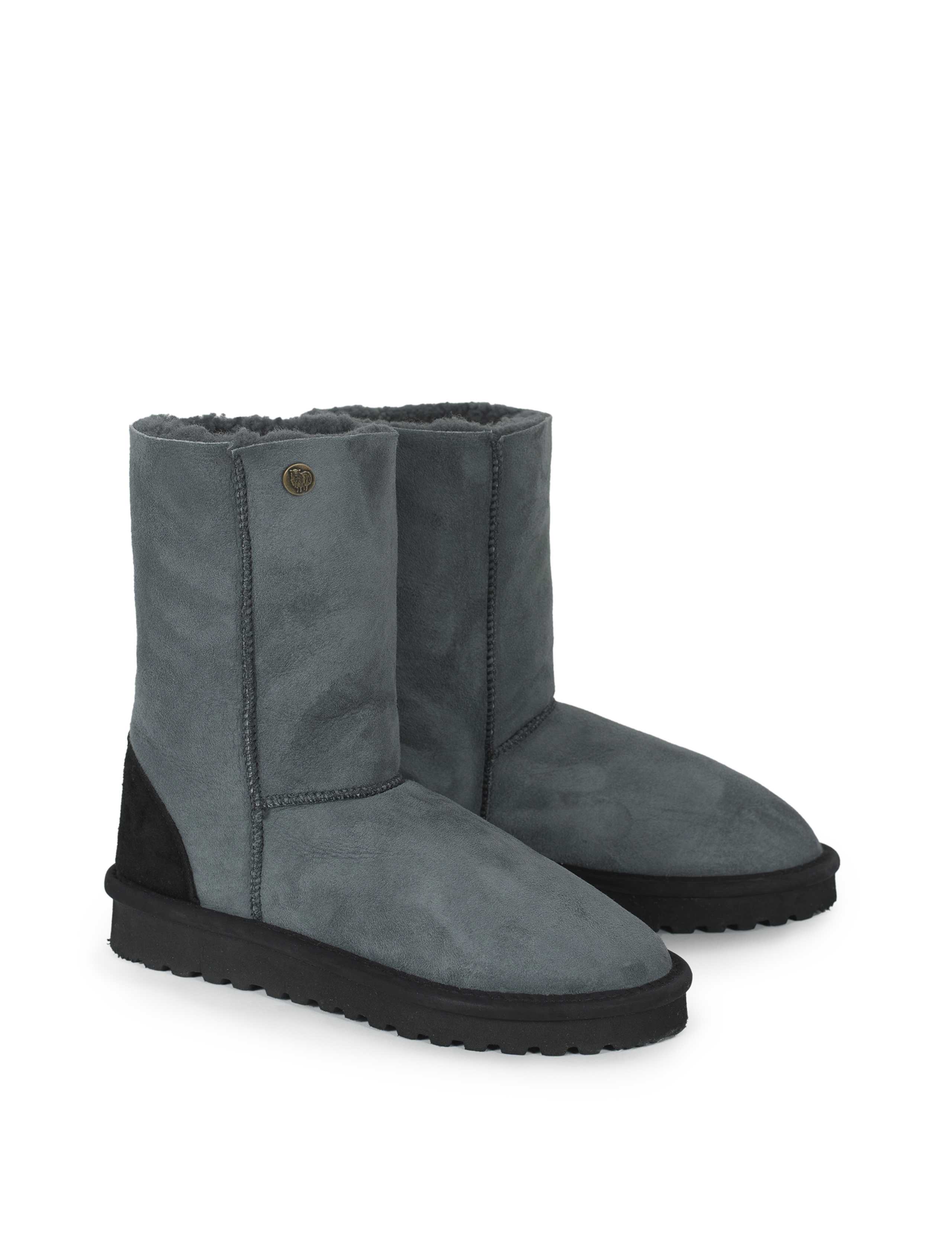 Pure Sheepskin Flat Mid-Calf Boots 1 of 4