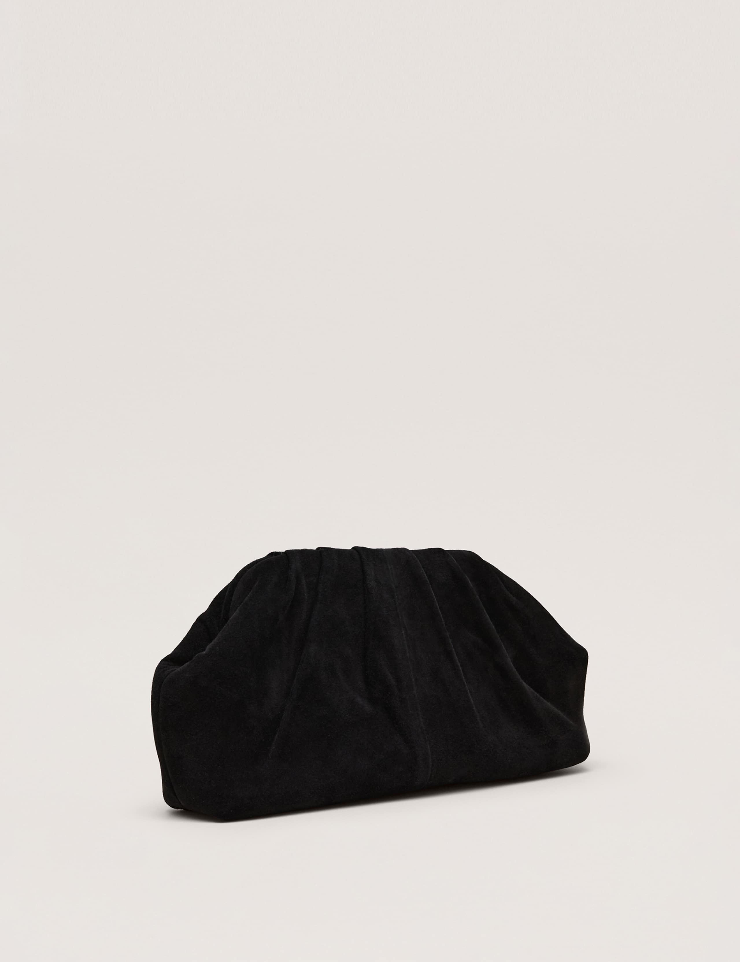 Suede Ruched Chain Strap Clutch Bag 5 of 7
