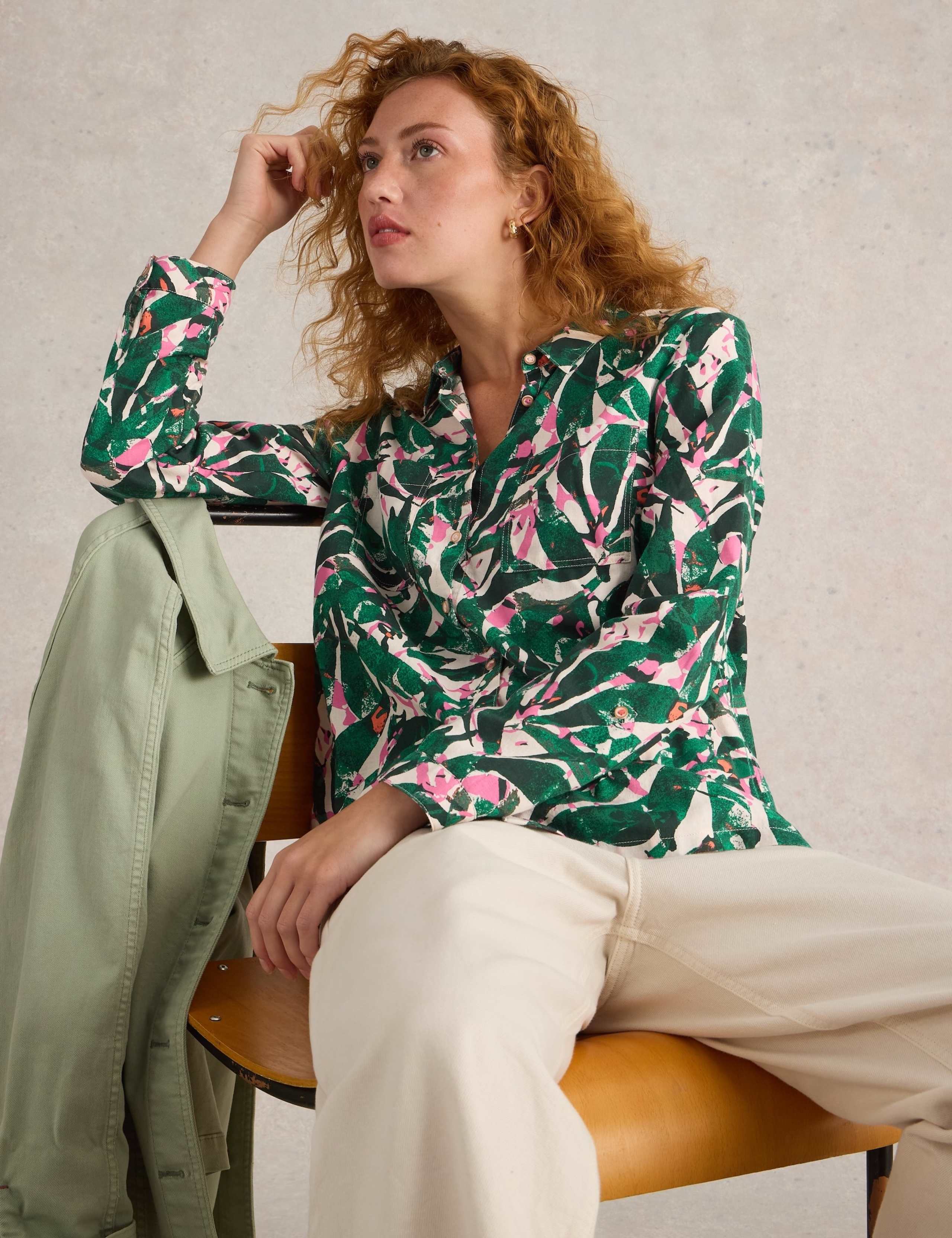 Pure Cotton Printed Button Through Shirt 3 of 6
