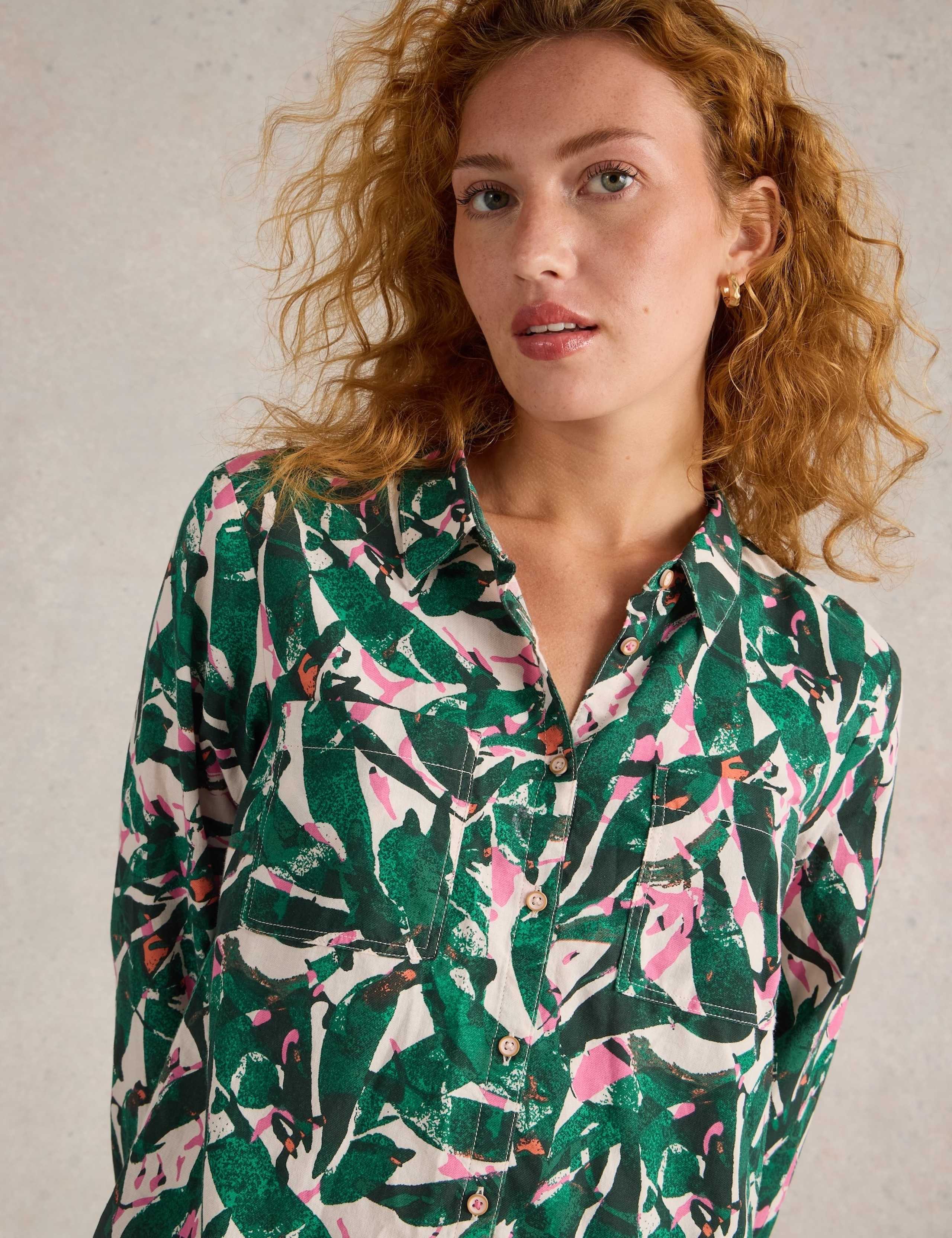 Pure Cotton Printed Button Through Shirt 5 of 6