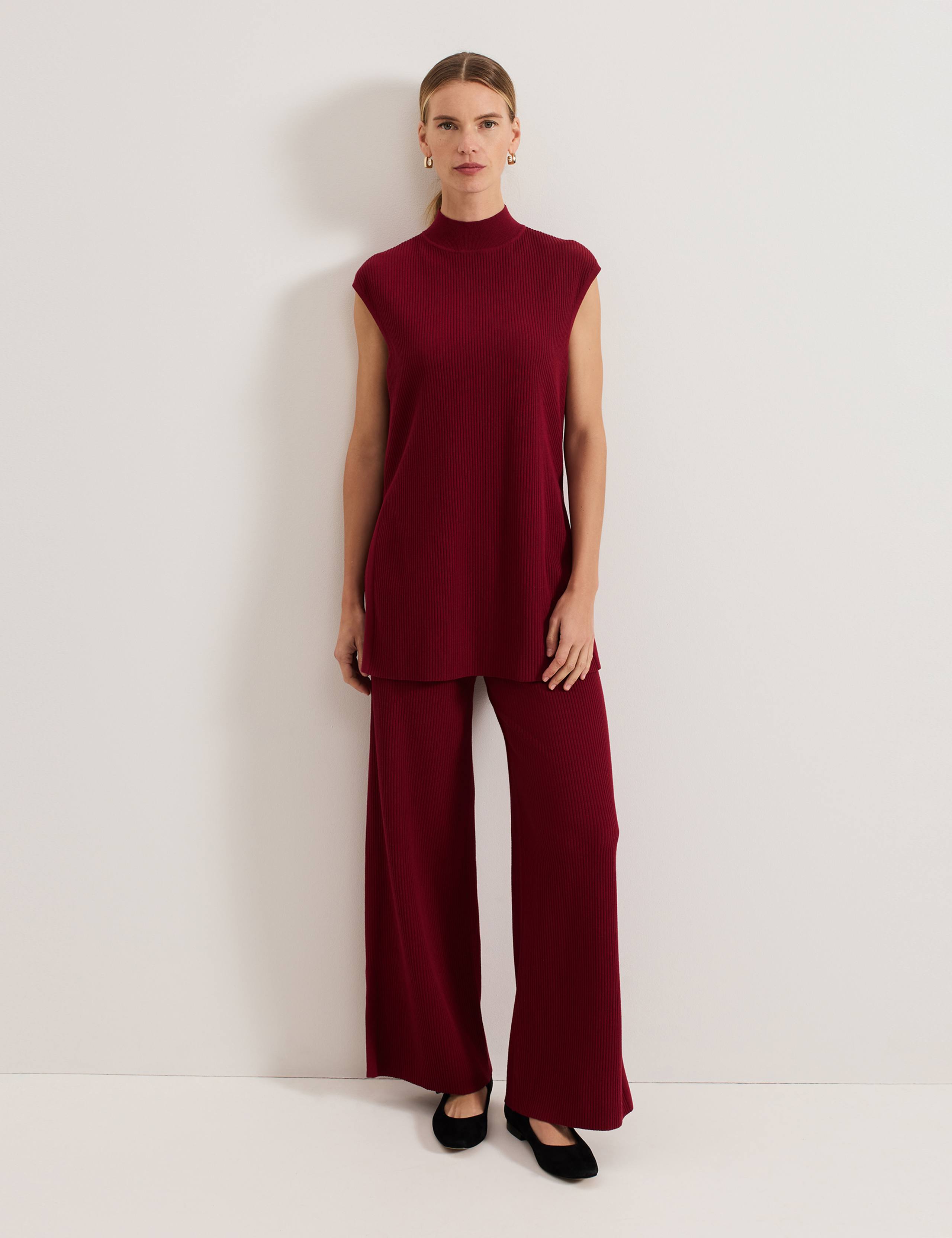 Lori Ribbed Funnel Neck Ribbed Tunic 3 of 9