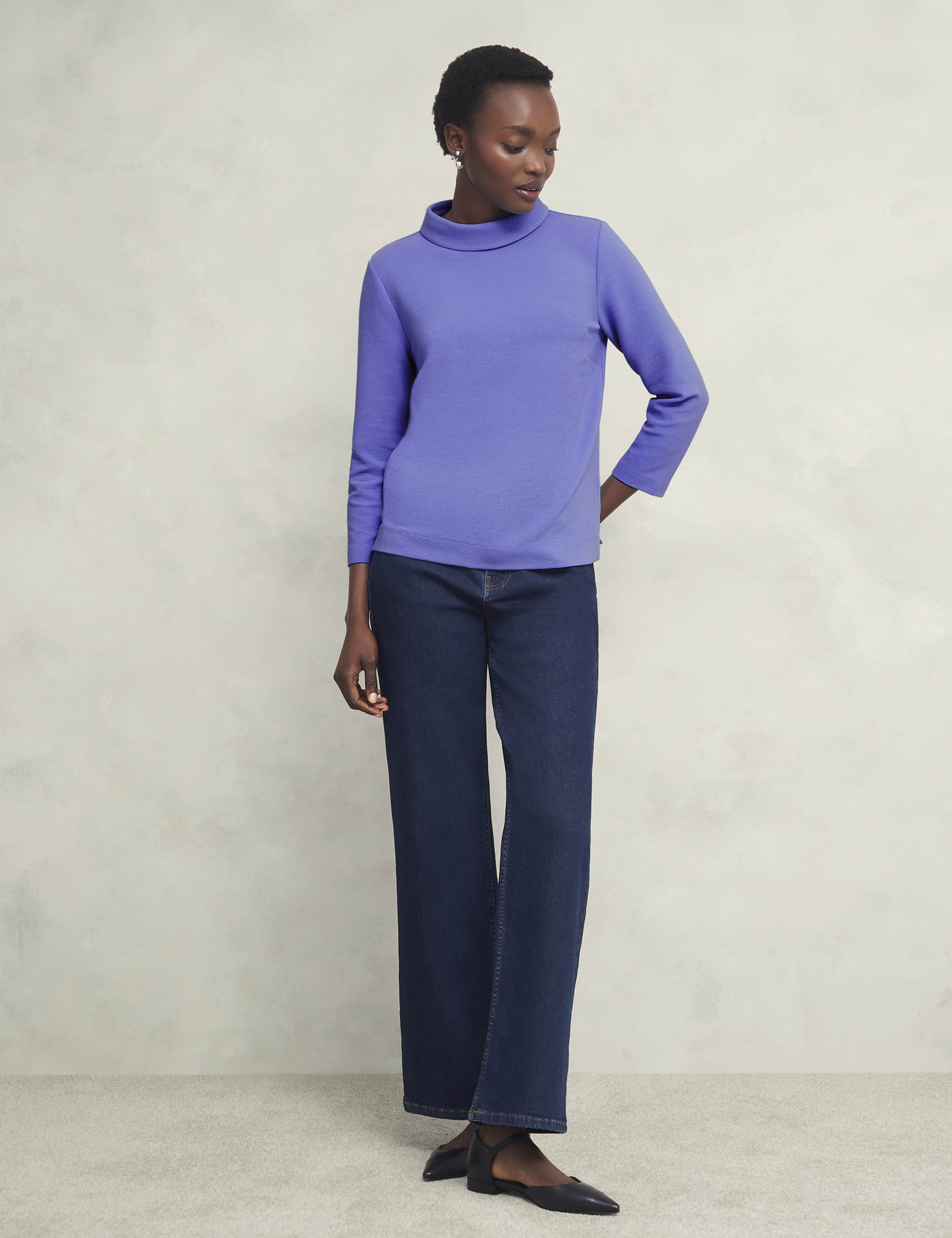 Cotton Blend Roll Neck Top 3 of 6