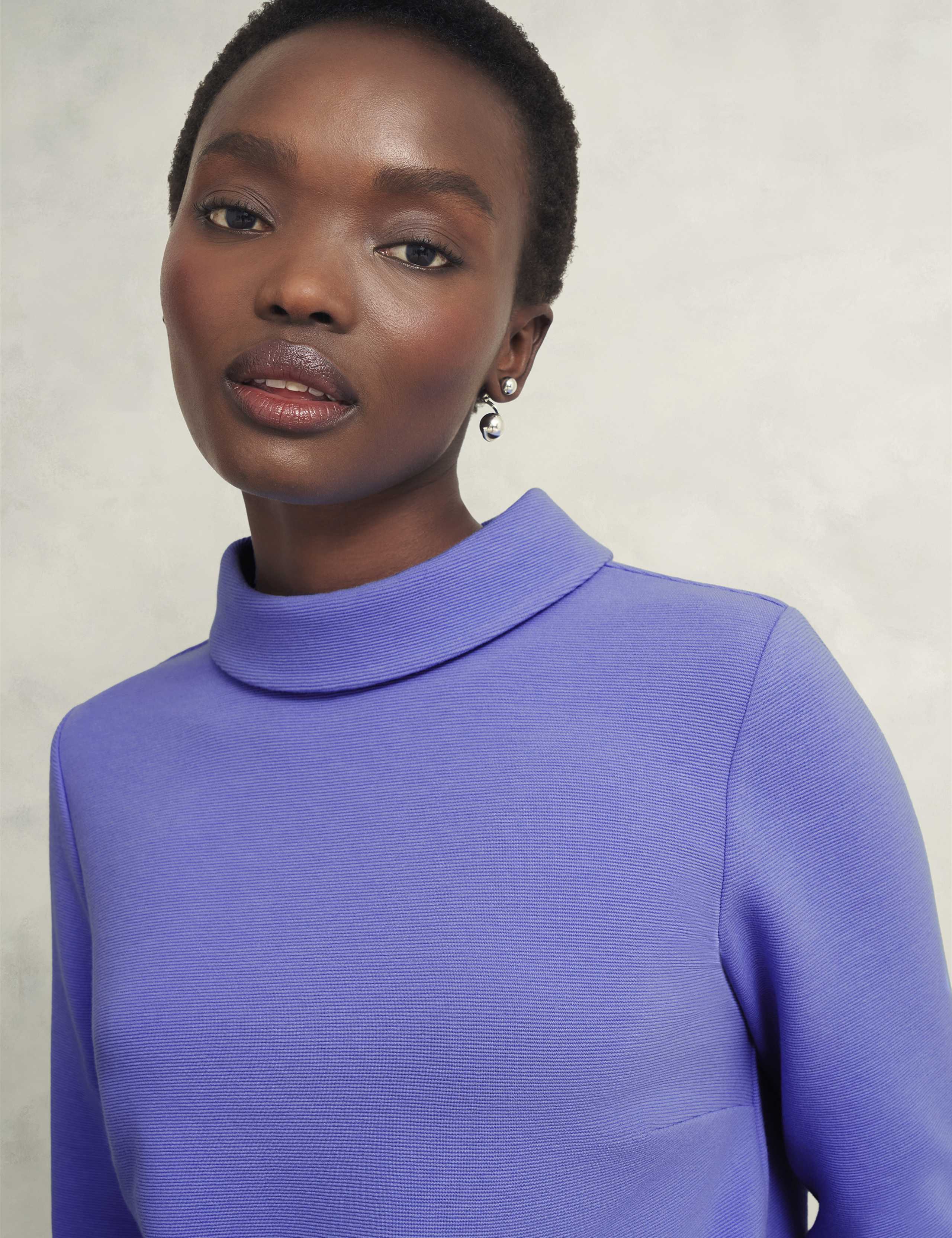 Cotton Blend Roll Neck Top 5 of 6