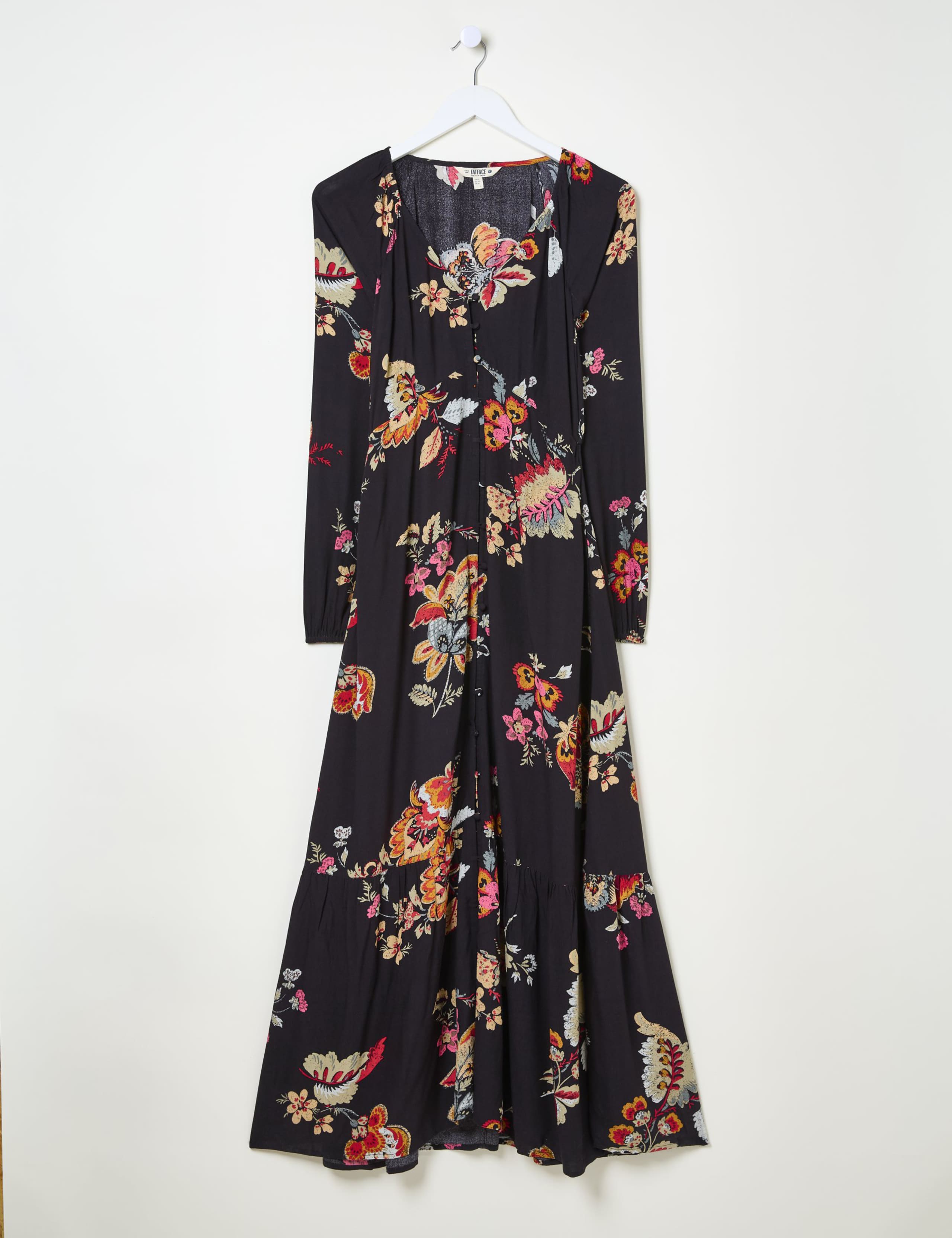 Floral V-Neck Midaxi Waisted Dress 2 of 5