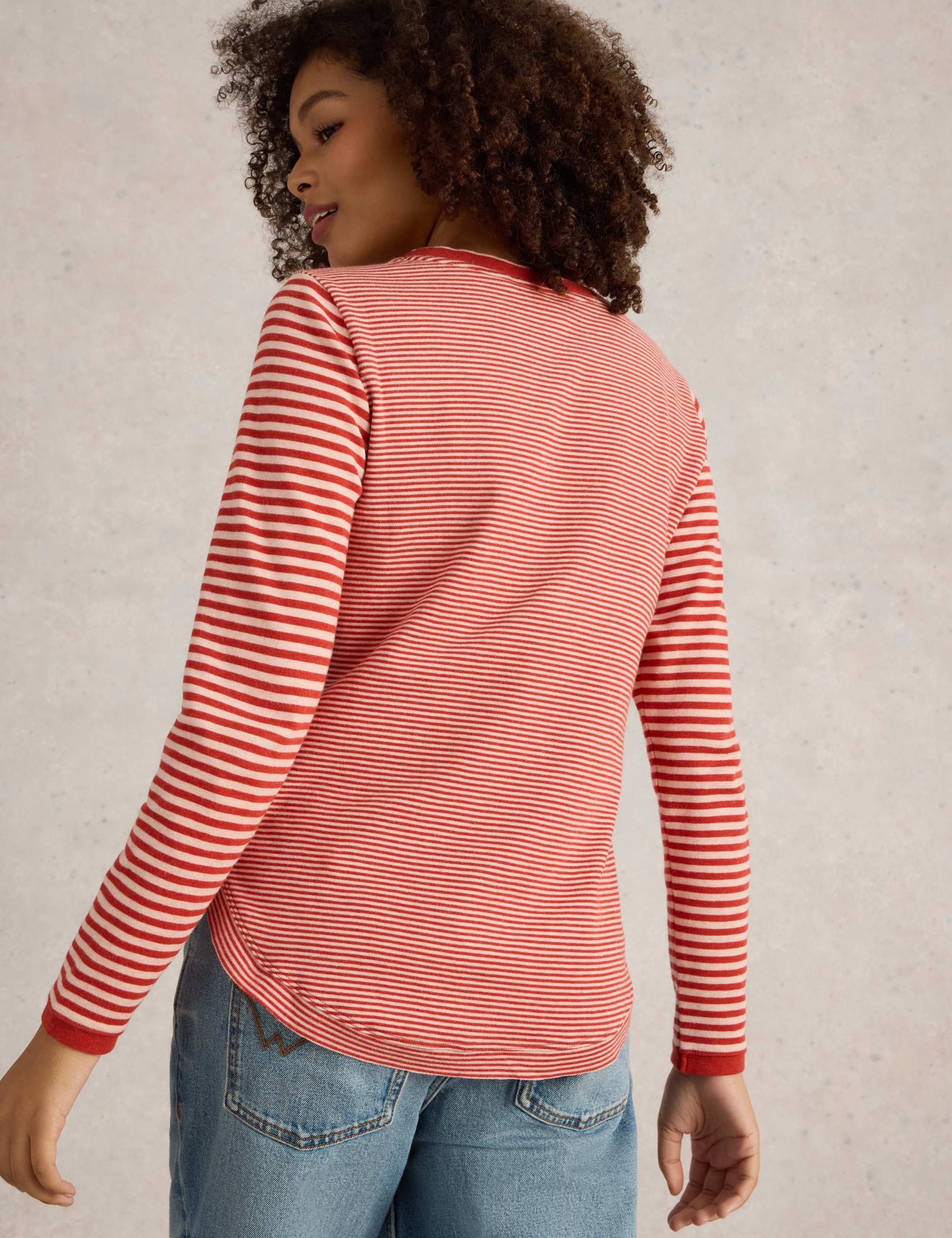 Pure Cotton Striped Sparkly Top 3 of 5