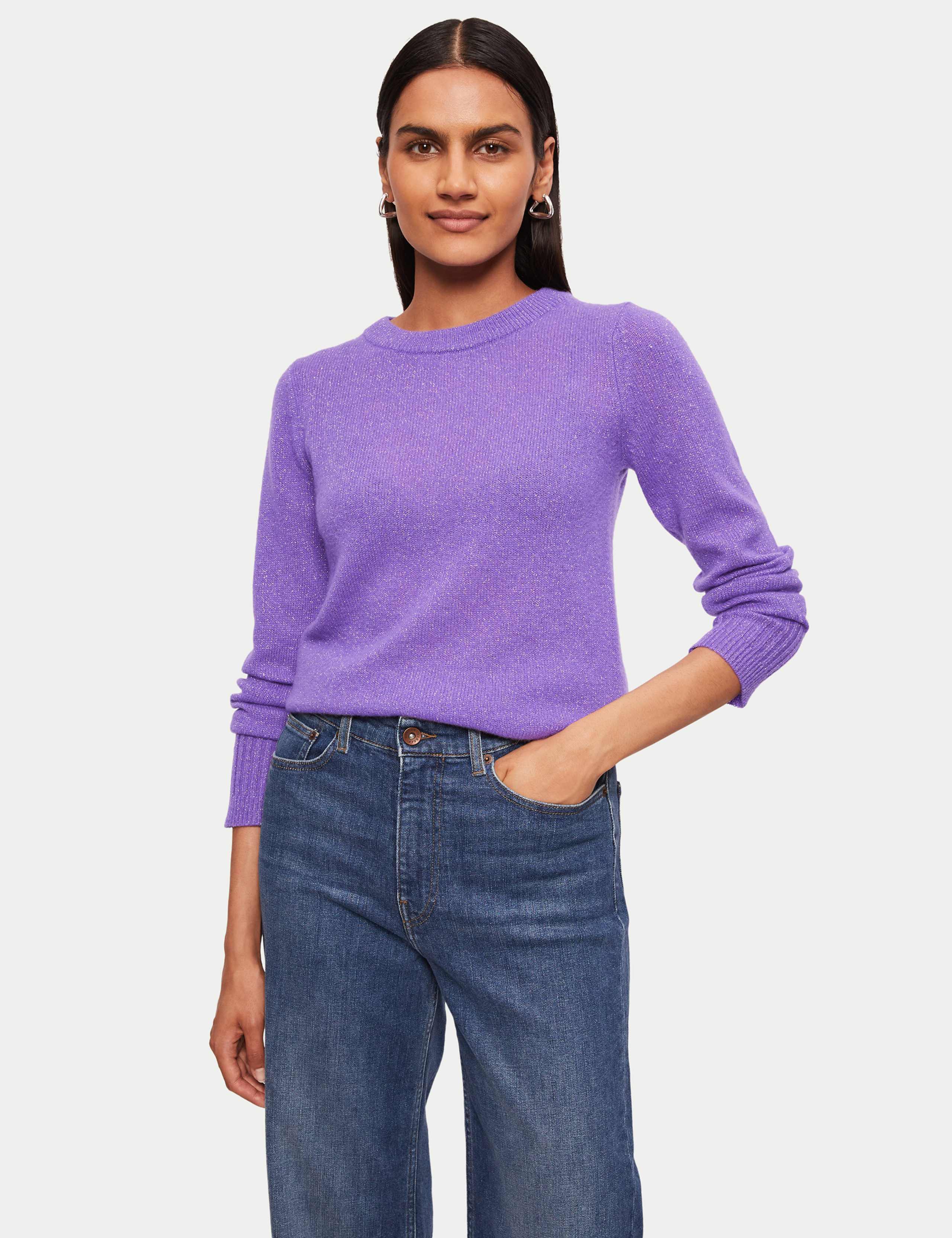 Cashmere Rich Sparkly Crew Neck Jumper 4 of 6