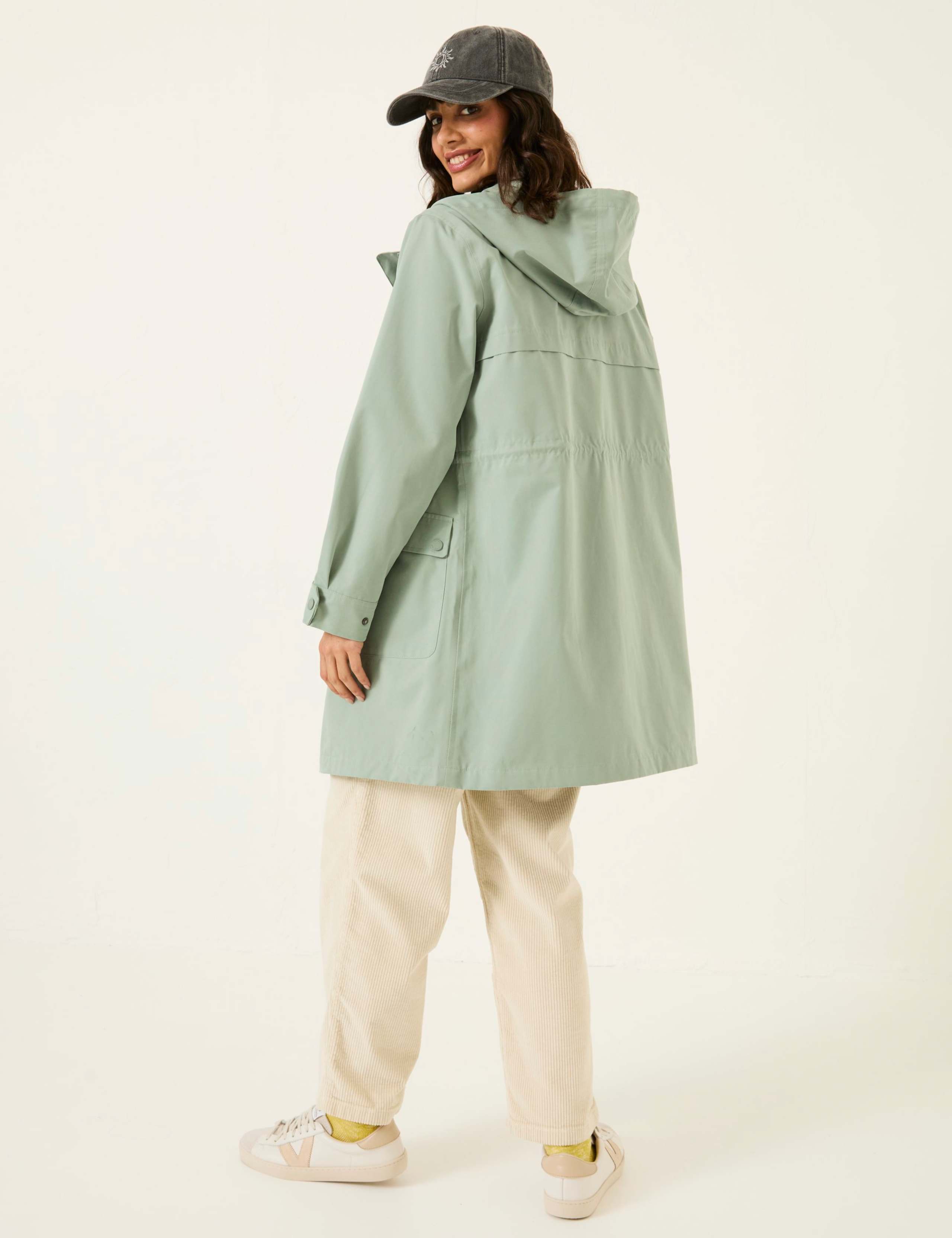 Waterproof Hooded Relaxed Longline Raincoat 3 of 8