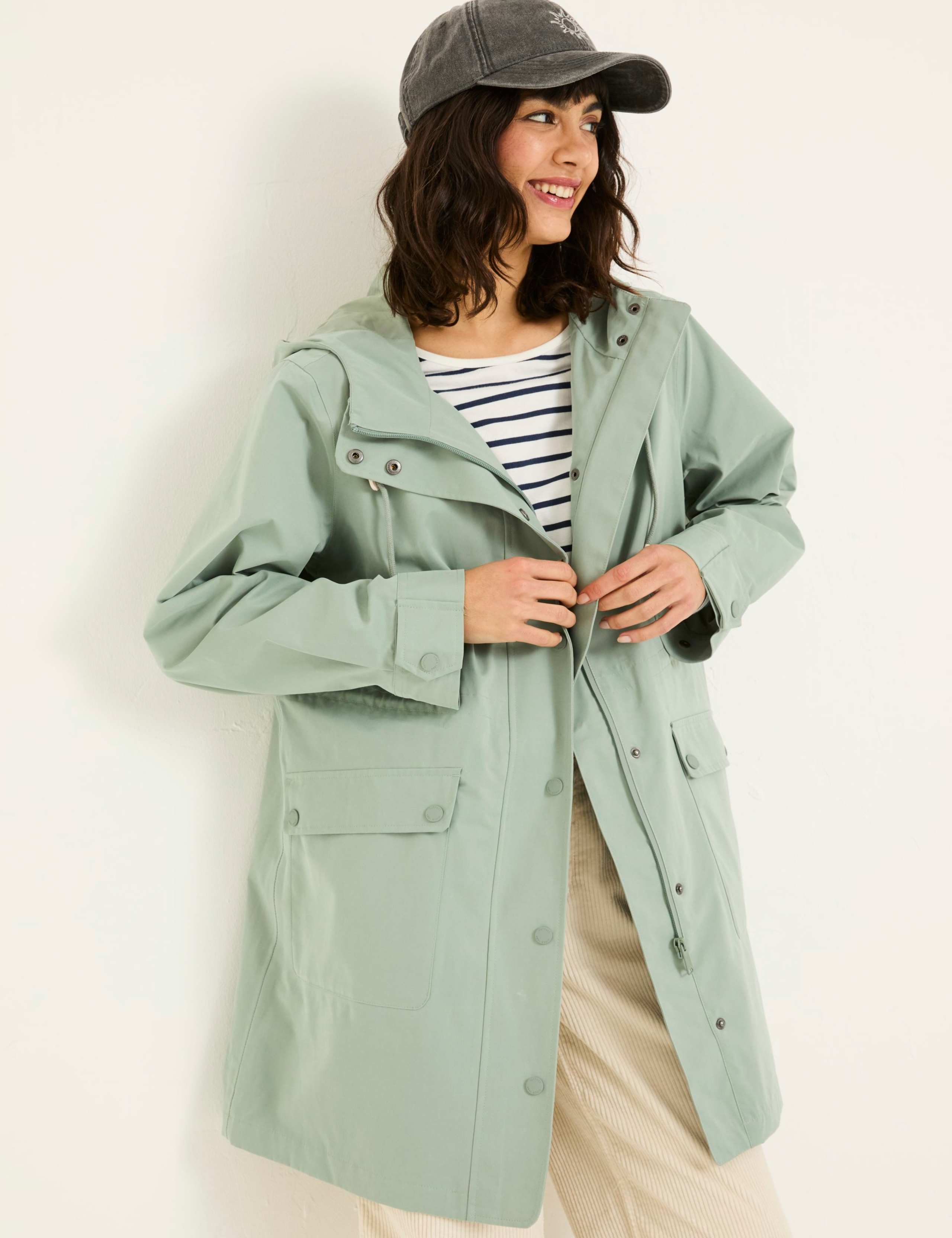 Waterproof Hooded Relaxed Longline Raincoat 4 of 8