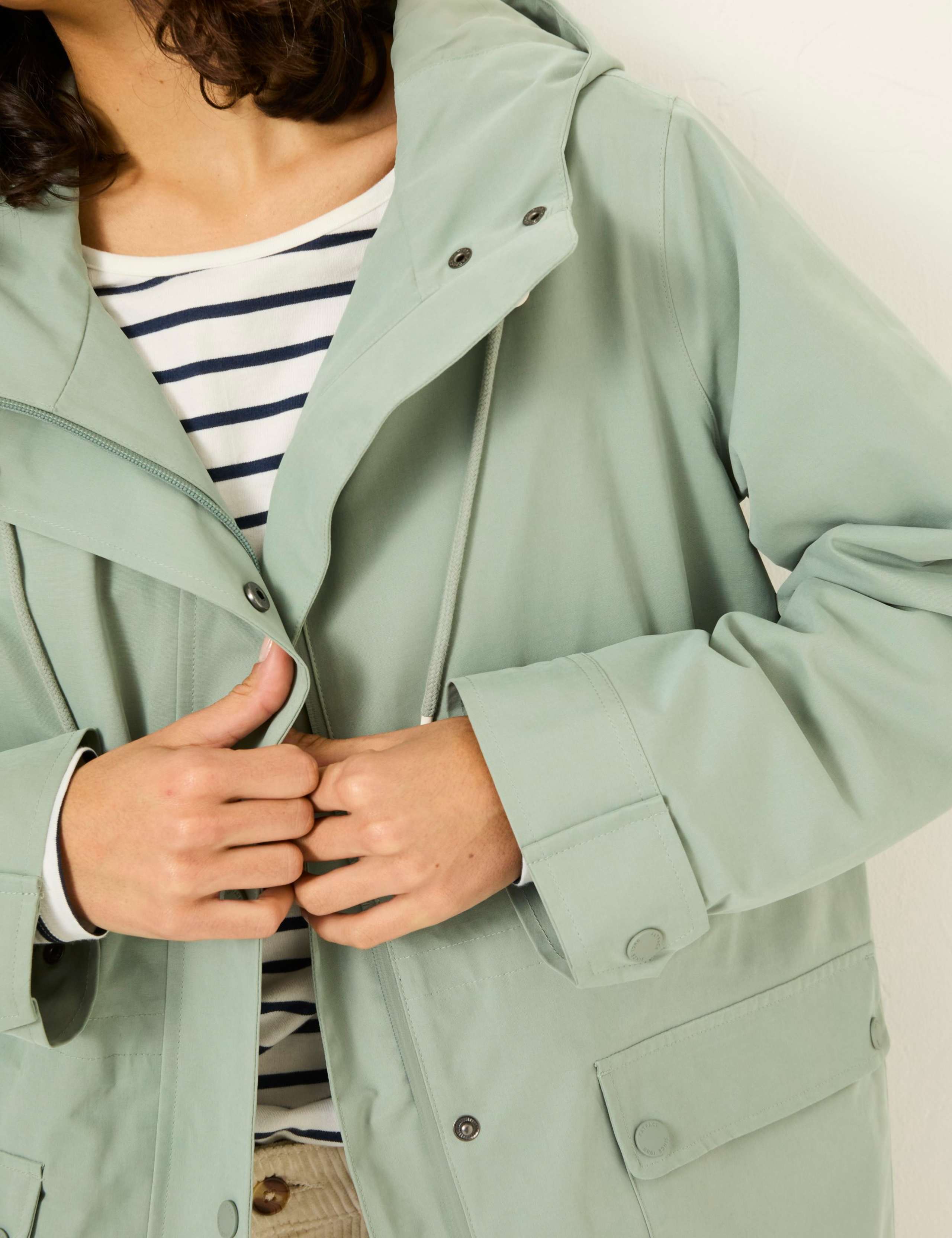 Waterproof Hooded Relaxed Longline Raincoat 5 of 8