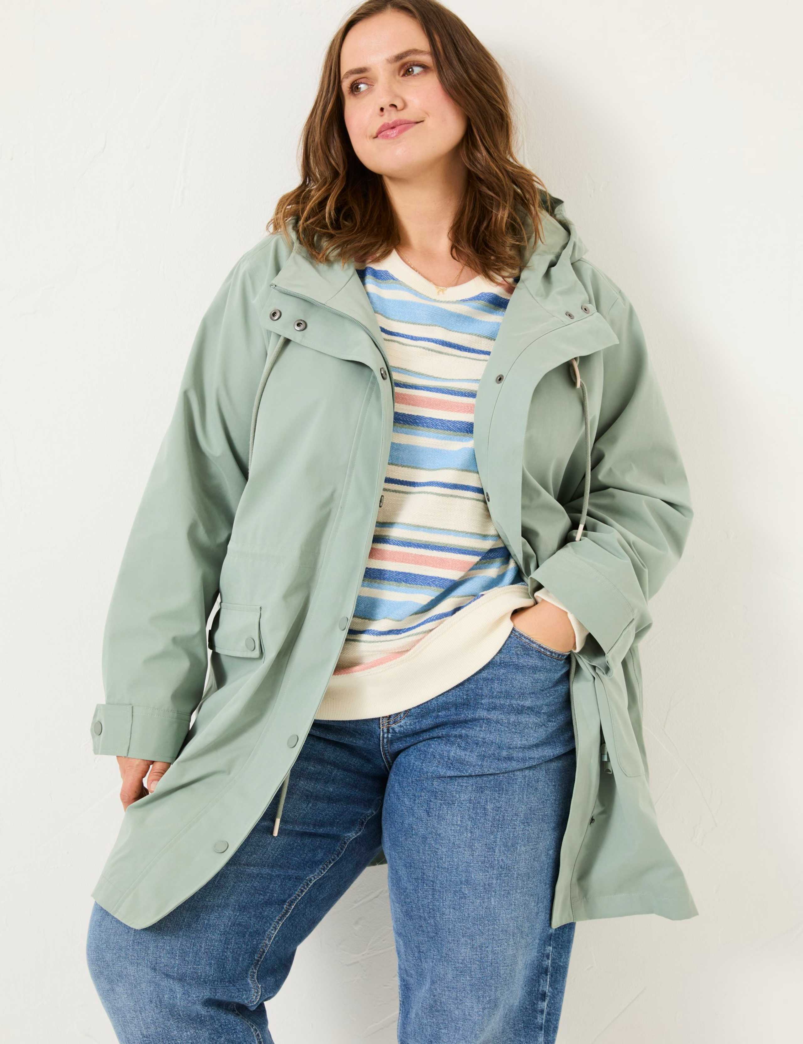 Waterproof Hooded Relaxed Longline Raincoat 7 of 8