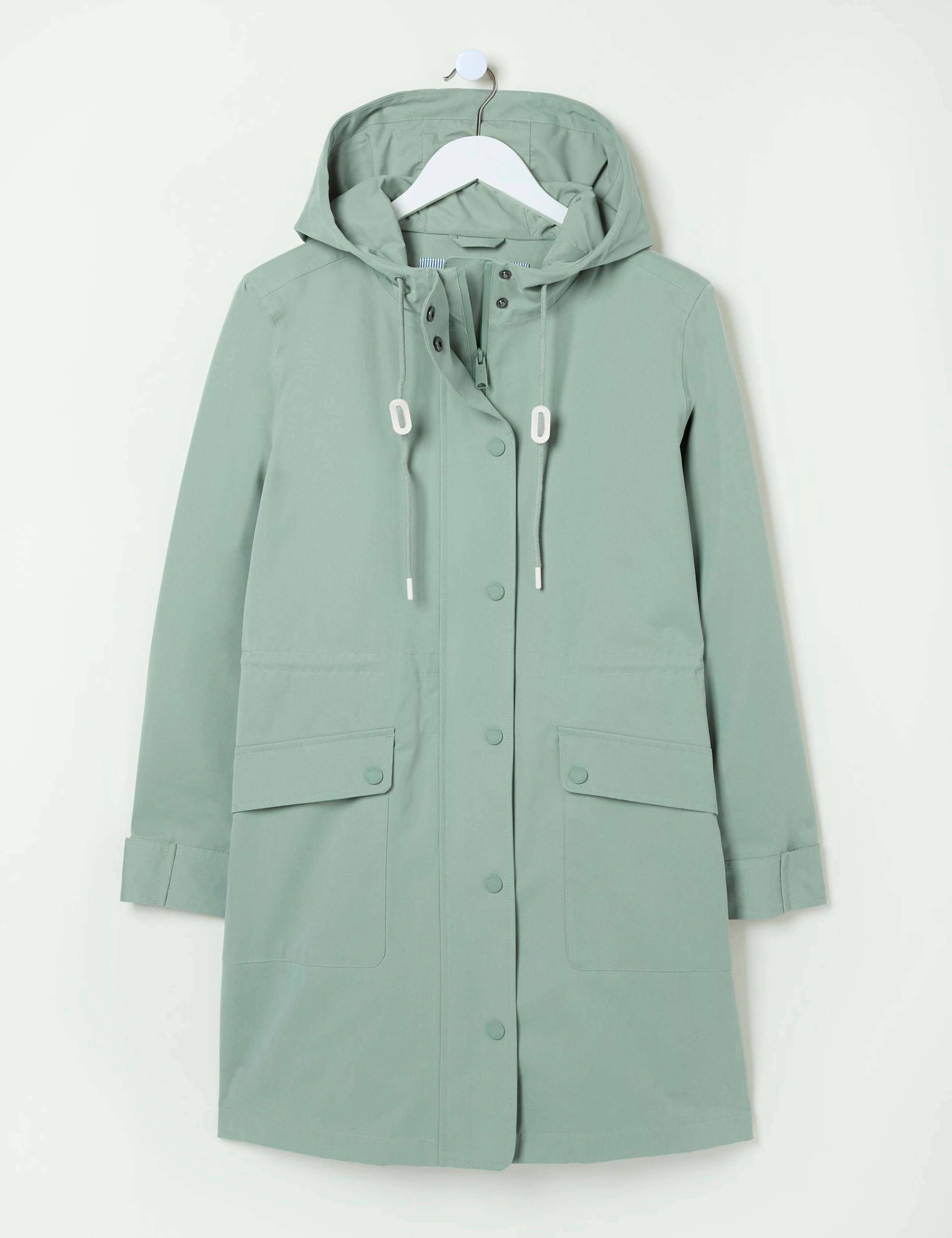 Waterproof Hooded Relaxed Longline Raincoat 2 of 8