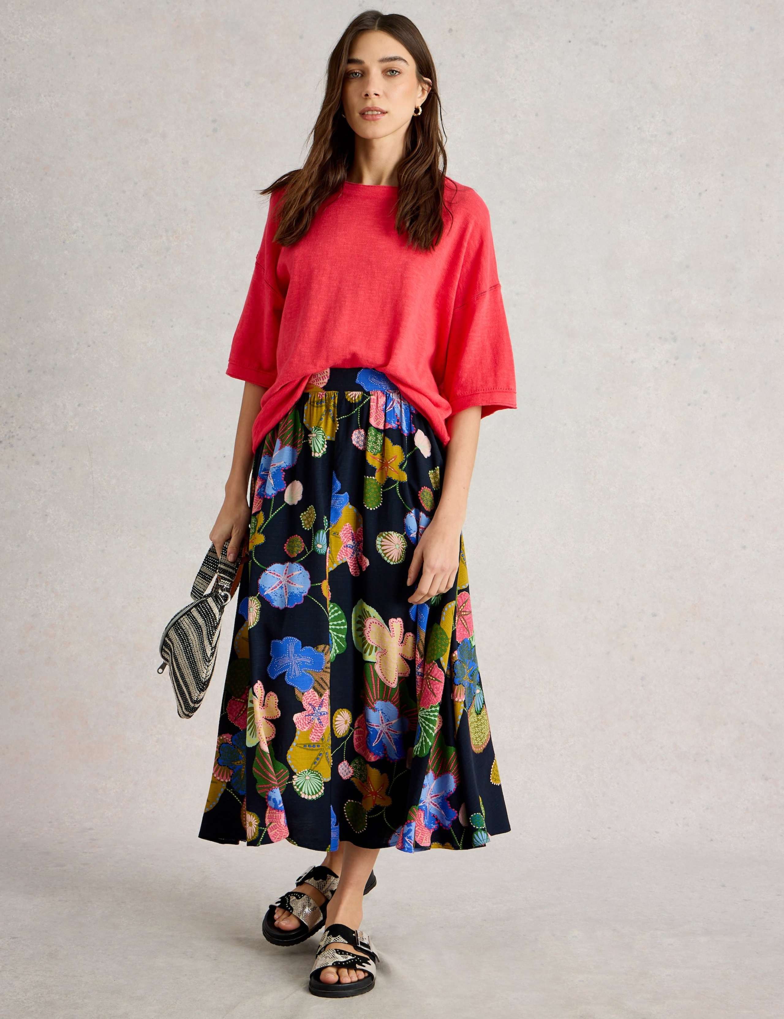 Jersey Printed Midi Skirt 3 of 6