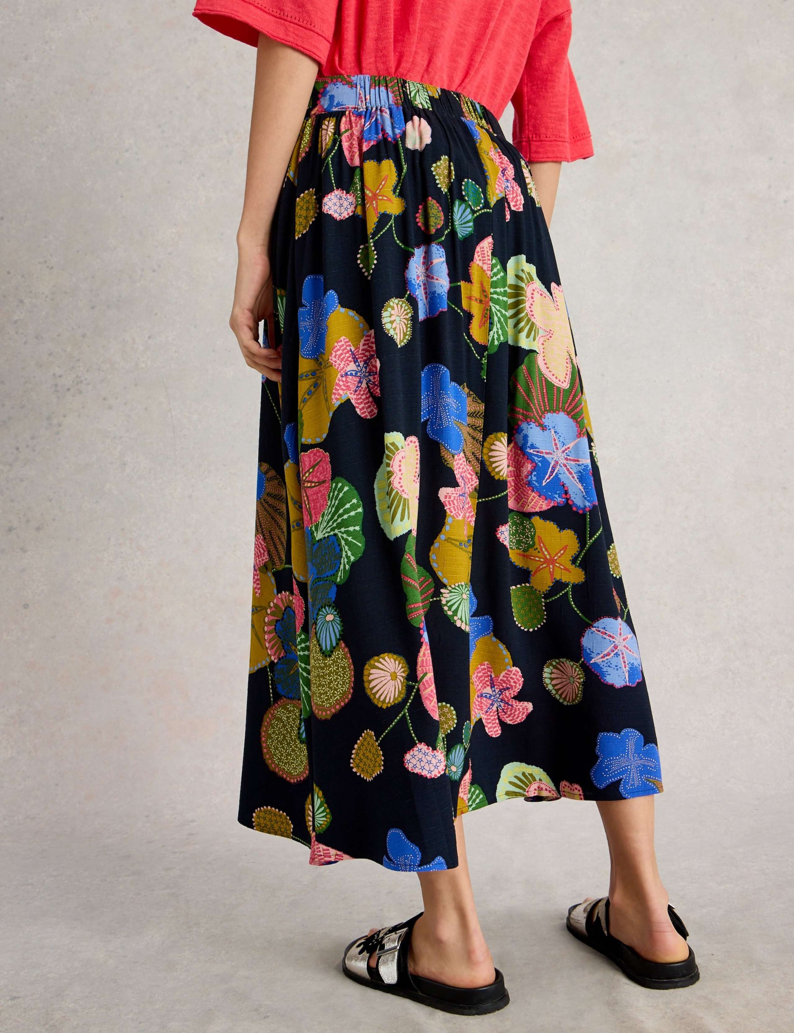 Jersey Printed Midi Skirt 4 of 6