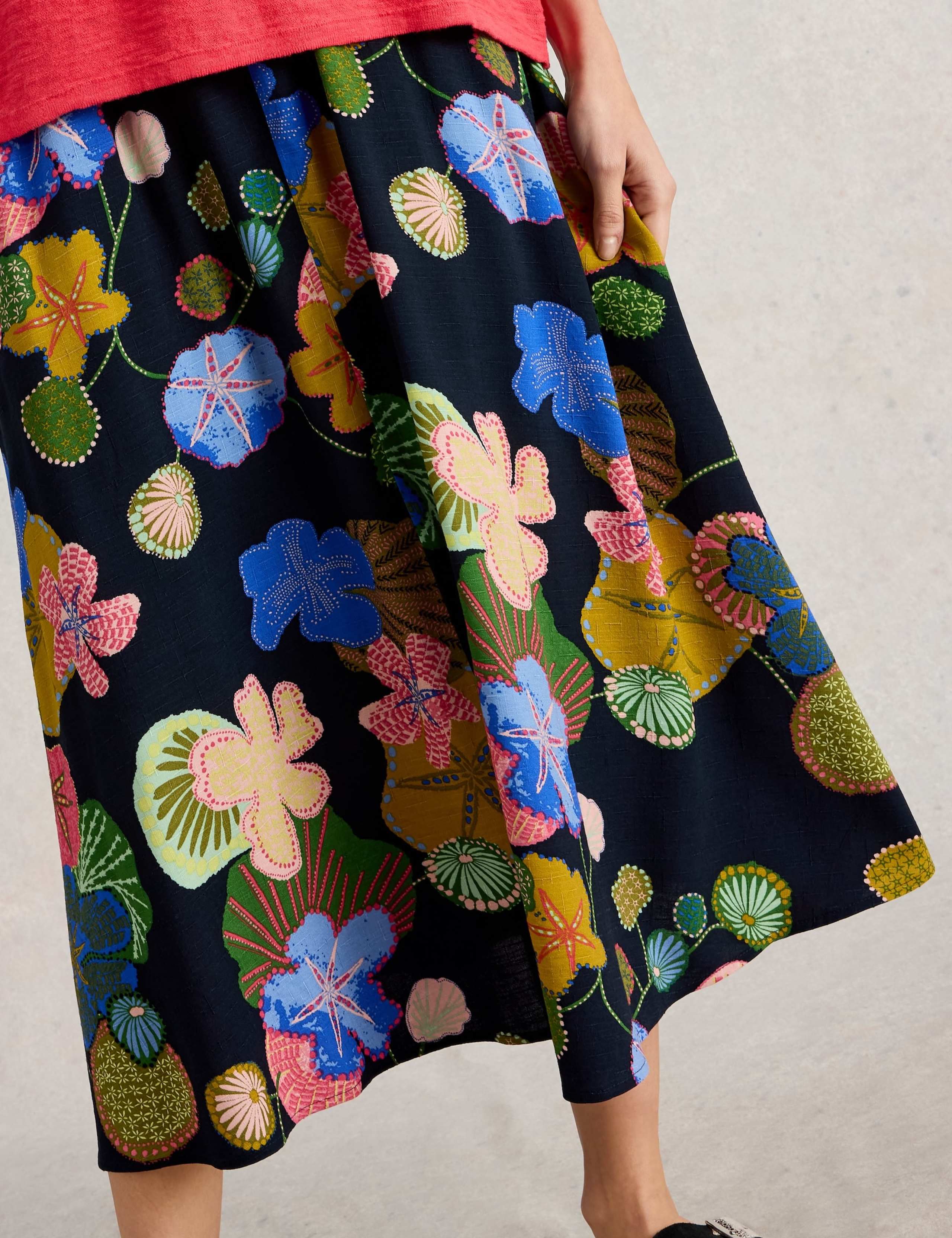 Jersey Printed Midi Skirt 5 of 6