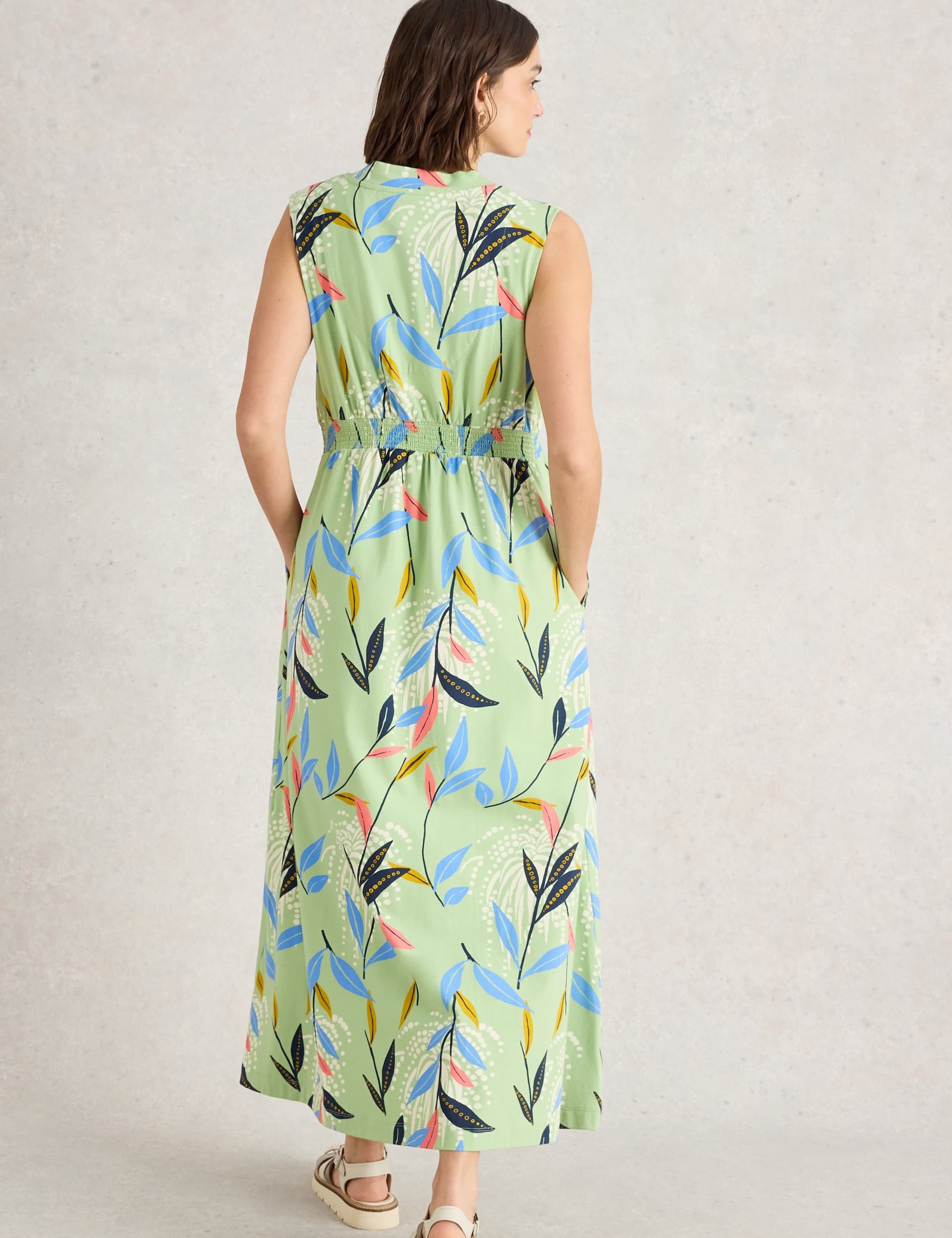 Jersey Printed V-Neck Maxi Tea Dress 4 of 6