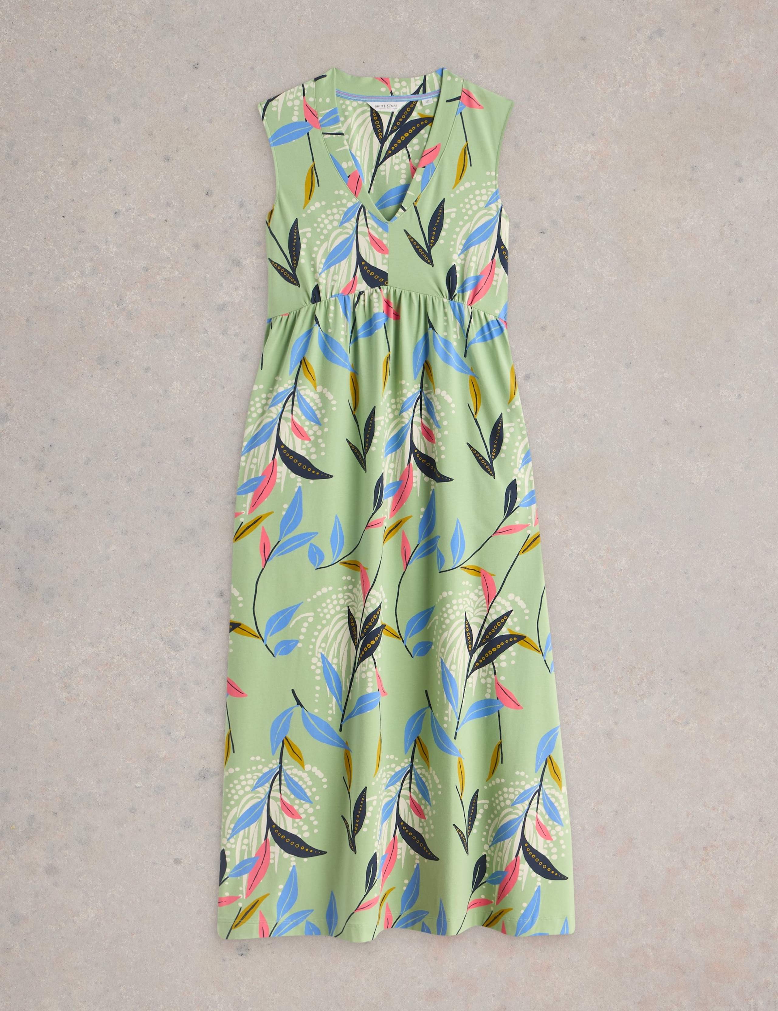 Jersey Printed V-Neck Maxi Tea Dress 2 of 6