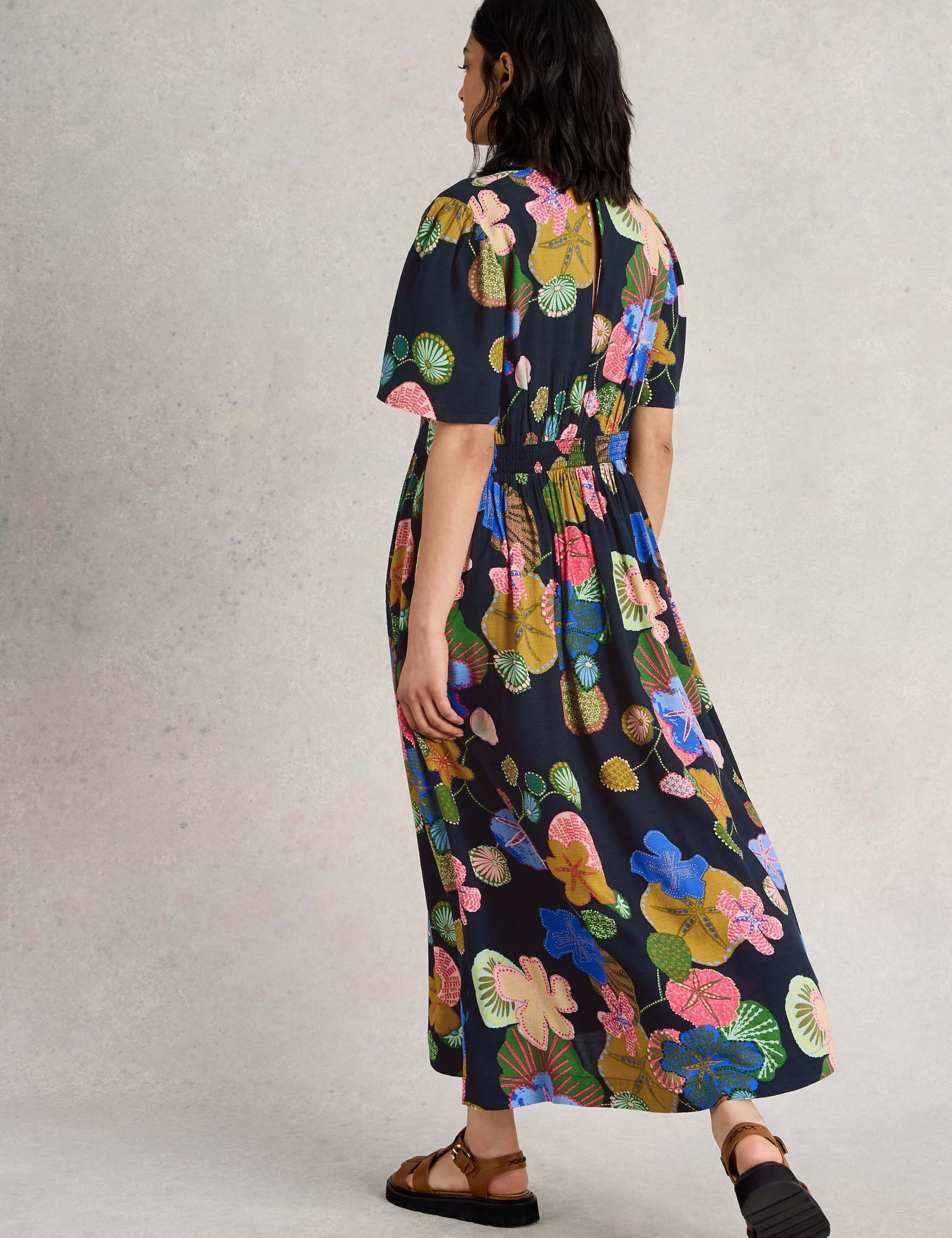 Floral VNeck Midi Tea Dress 4 of 6