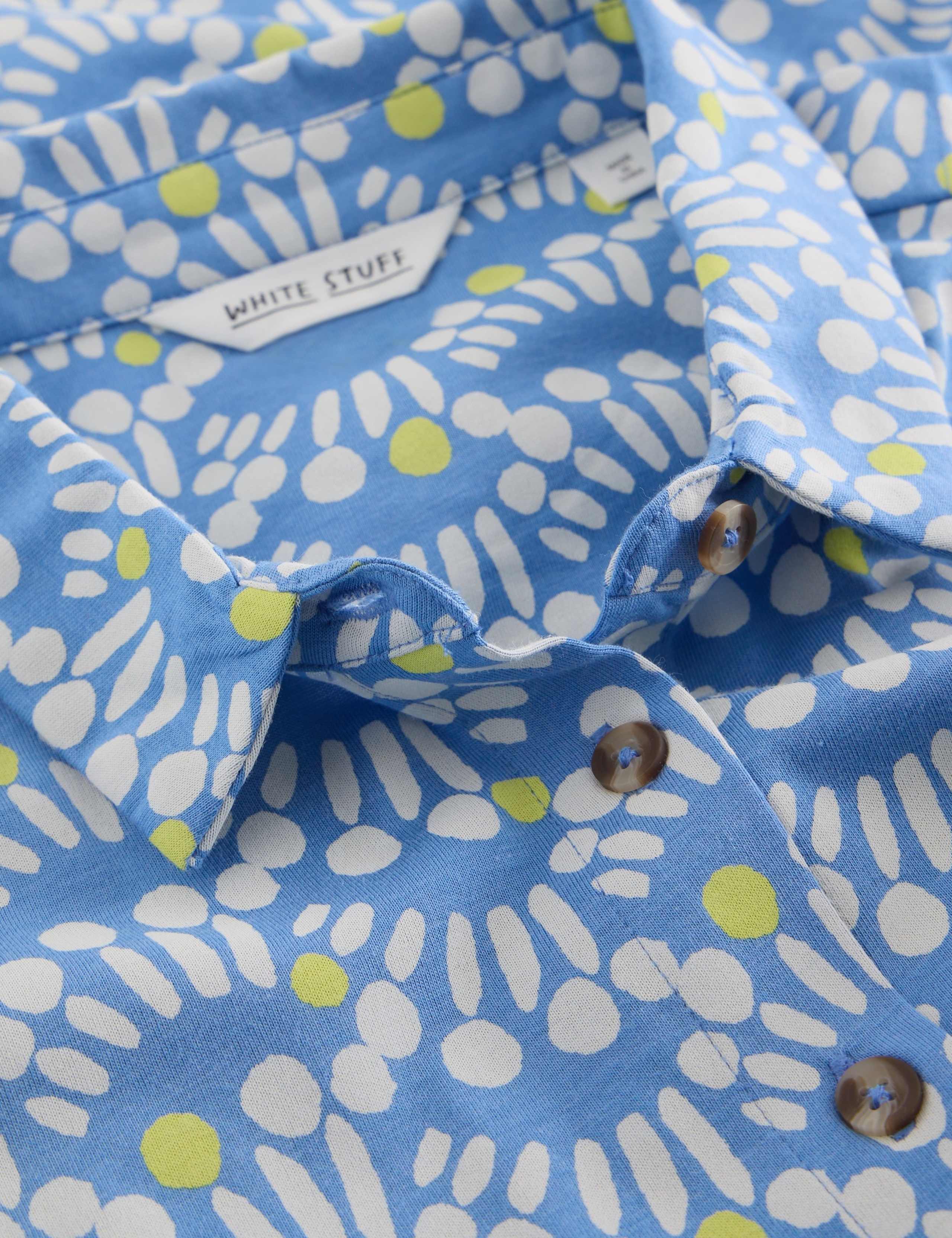 Jersey Printed Knee Length Shirt Dress 6 of 6