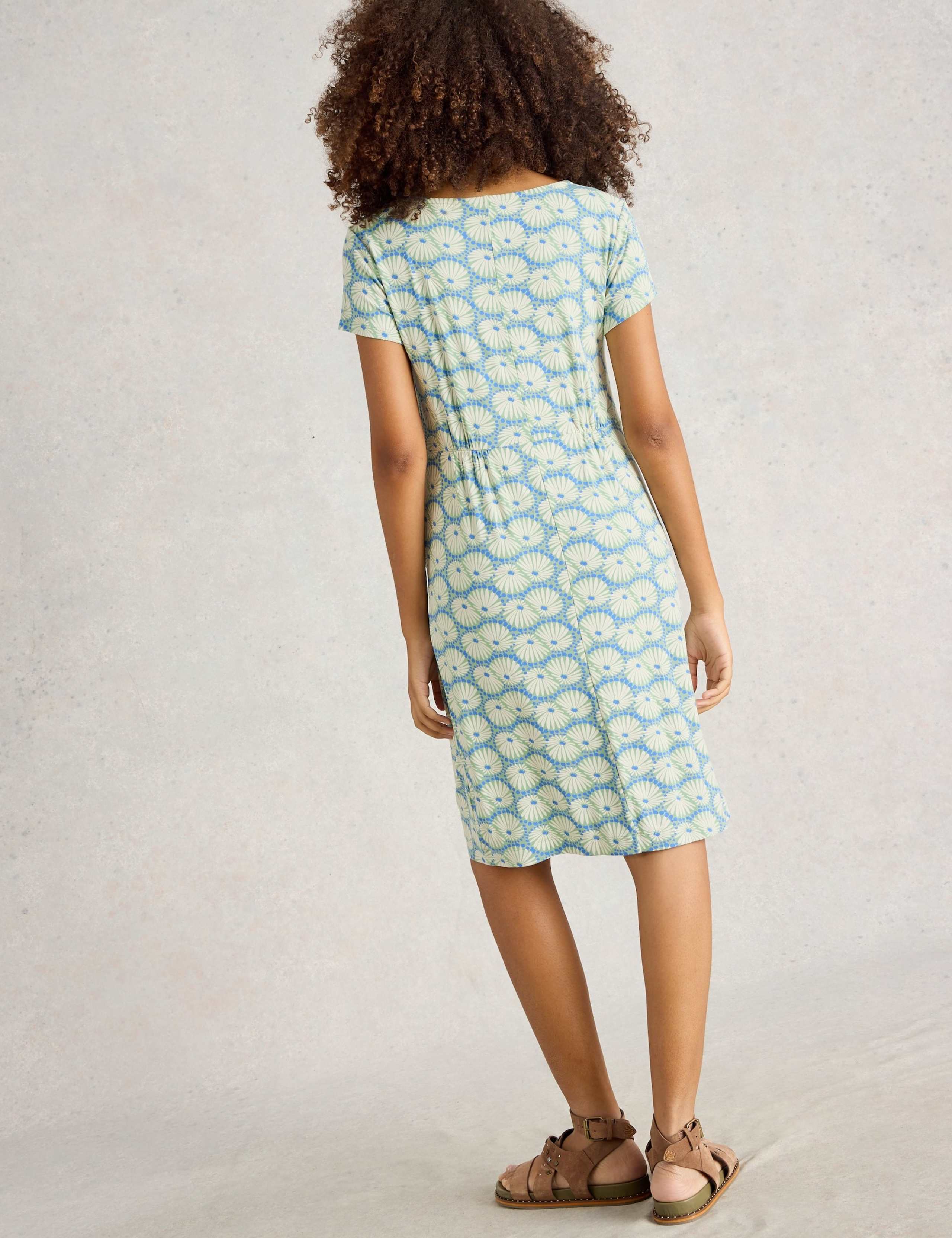 Jersey Printed V-Neck Knee Length Tea Dress 4 of 6