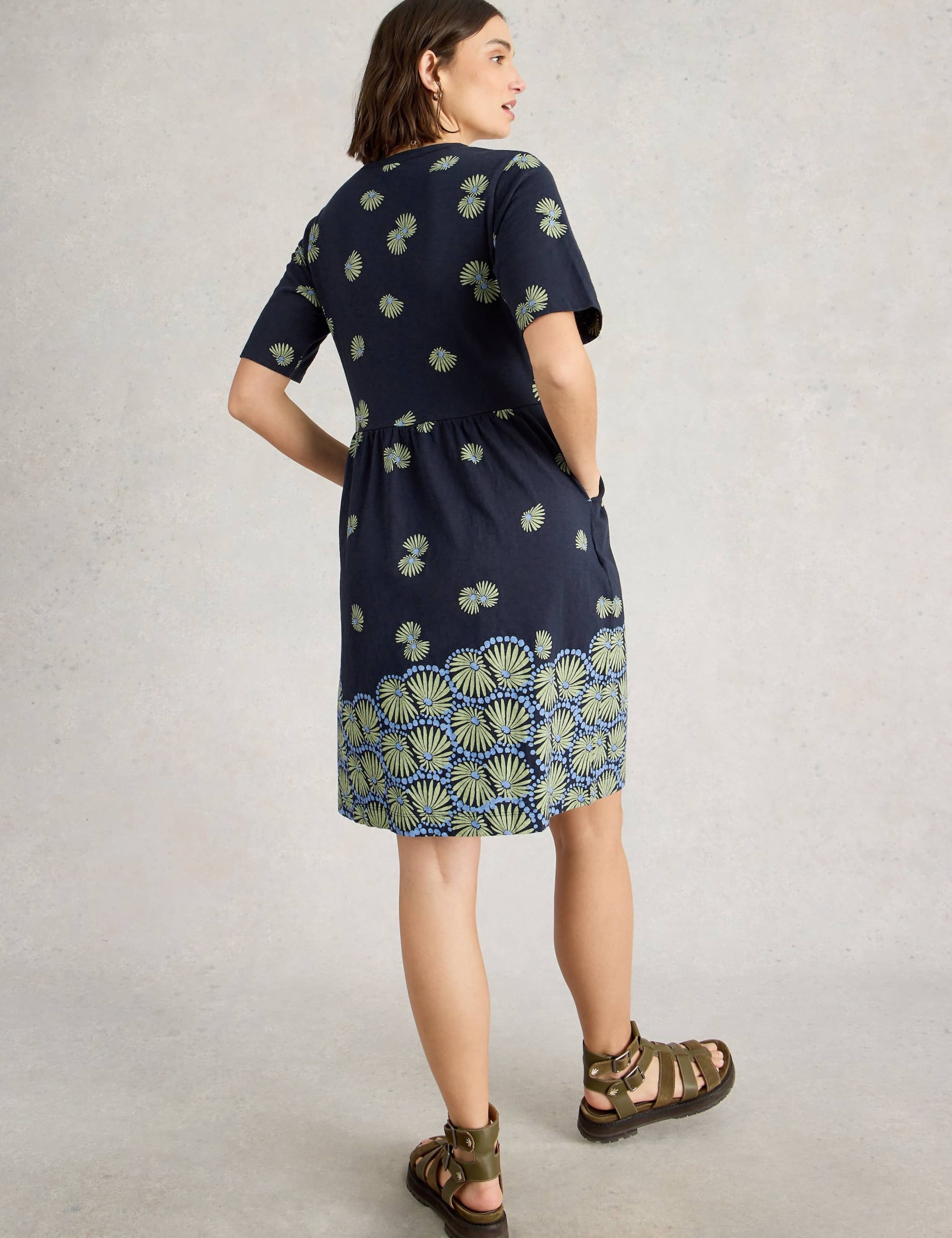Pure Cotton Jersey Printed Smock Dress 4 of 6
