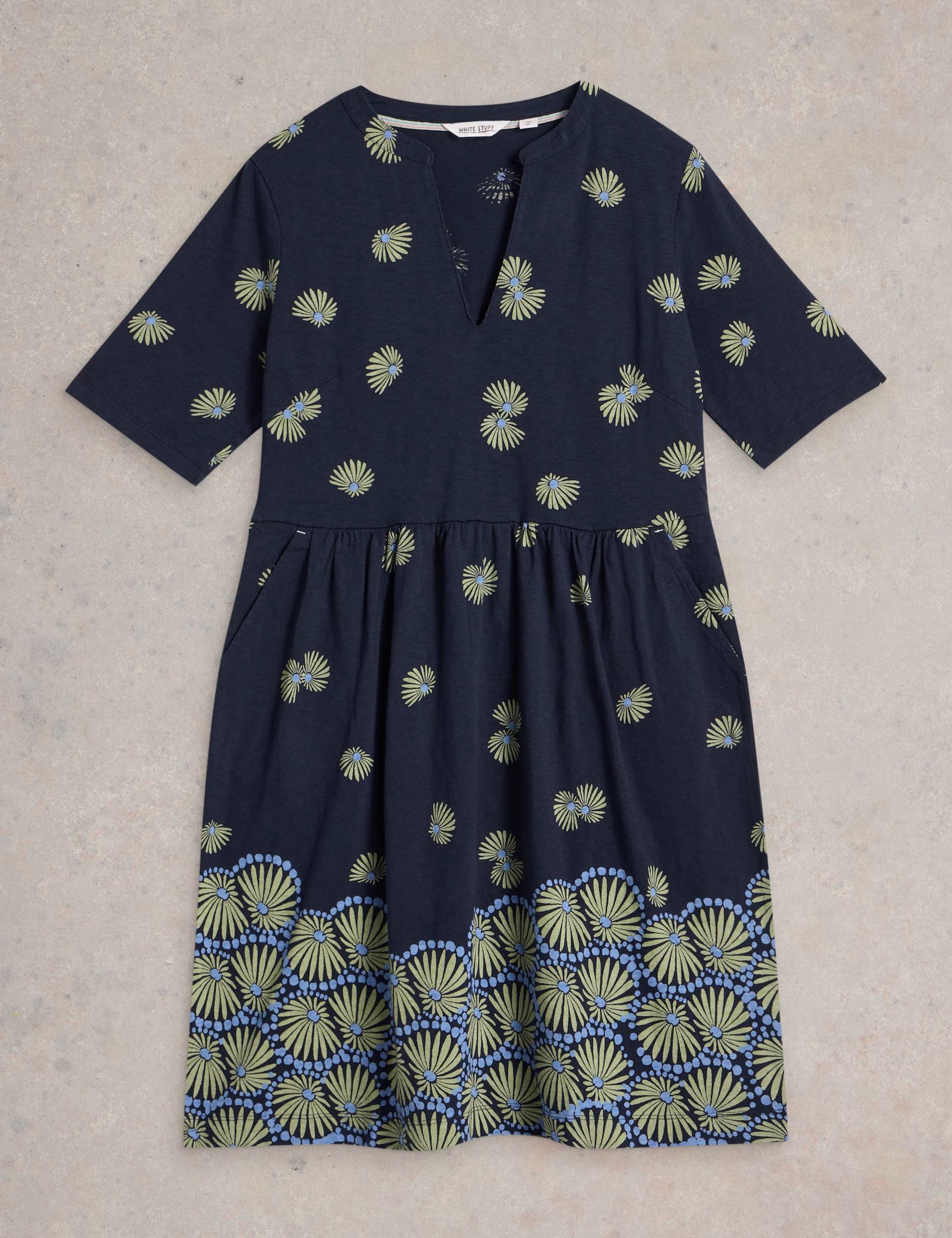Pure Cotton Jersey Printed Smock Dress 2 of 6
