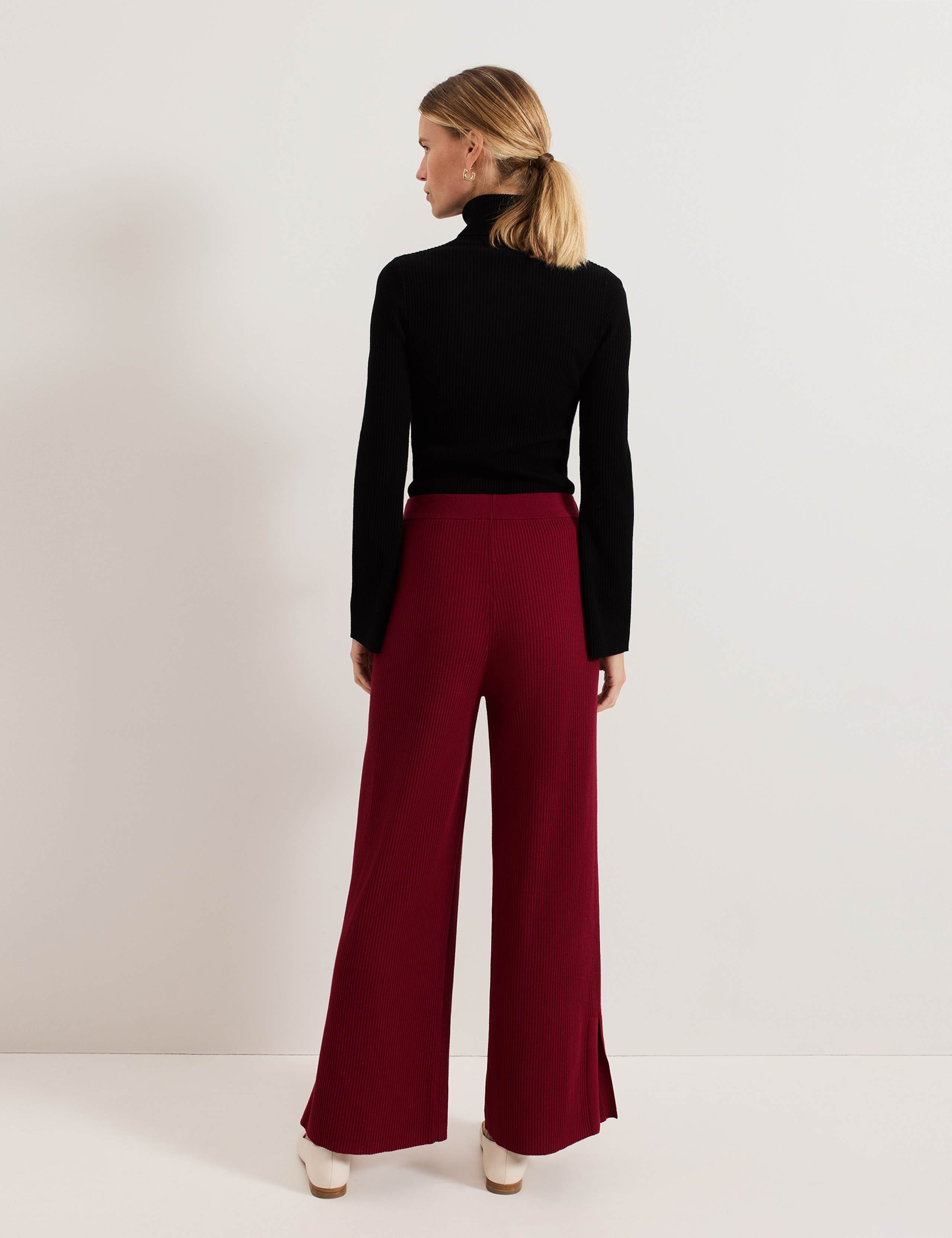 Ribbed Wide Leg Trousers 4 of 7